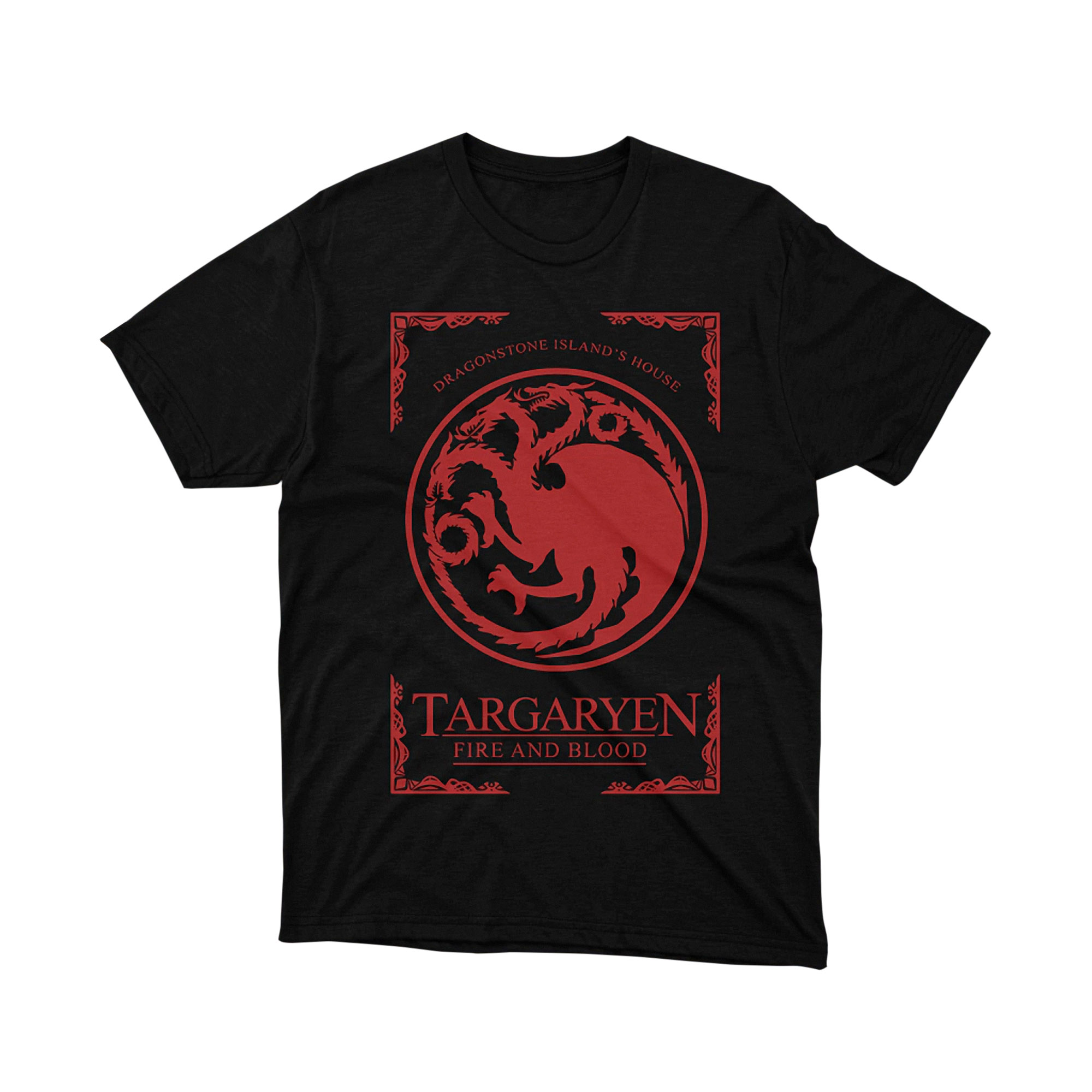 Game of Thrones House Targaryen Dragonstone Fire and Blood T Shirt