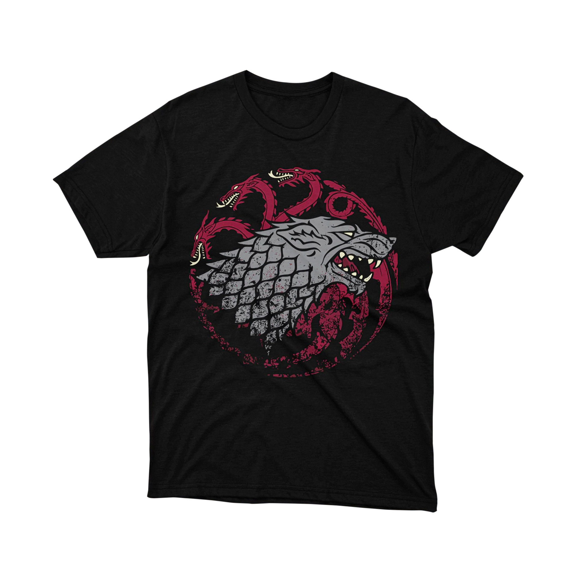 Game of Thrones Stark Dragon Mashup Crest T Shirt