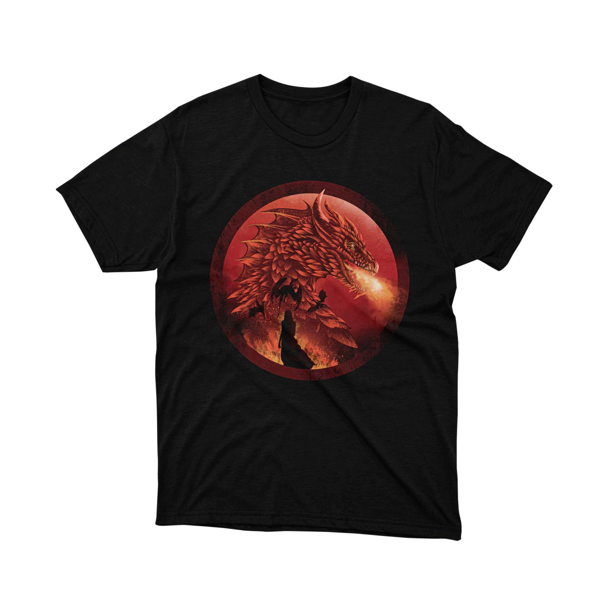 Game of Thrones Targaryen Red Dragon Fire Art T Shirt