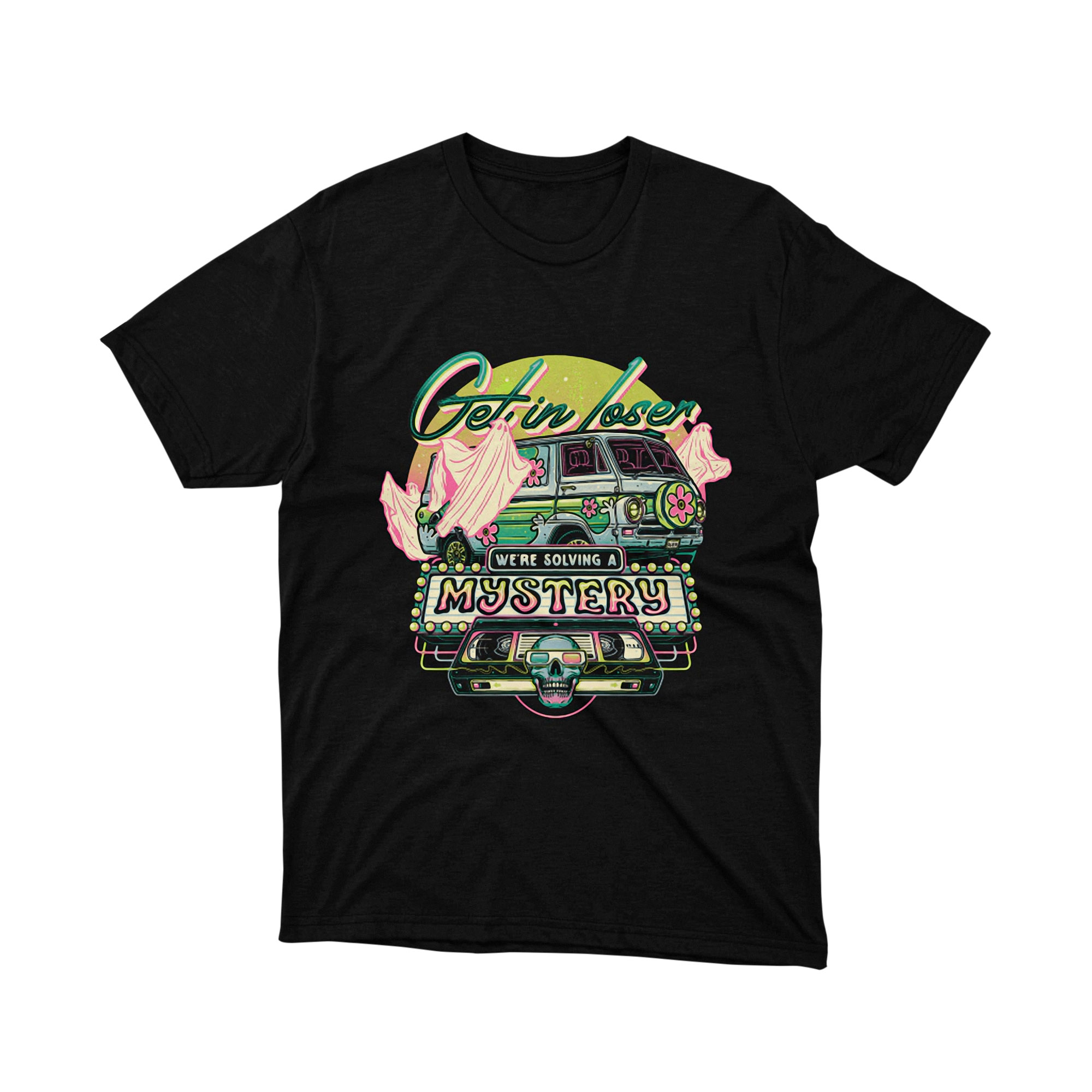 Get In Loser Mystery Van Ghost Detective Tee Shirt