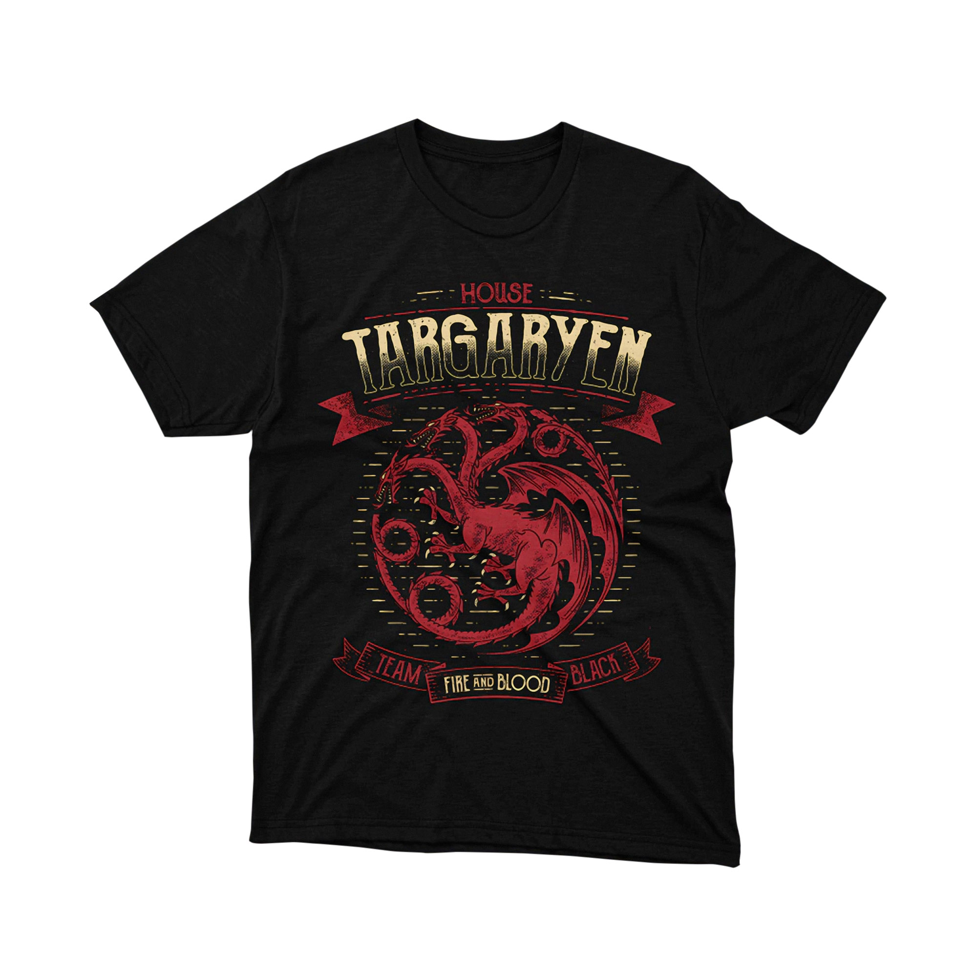 House of the Dragon Targaryen Team Black Fire and Blood T Shirt