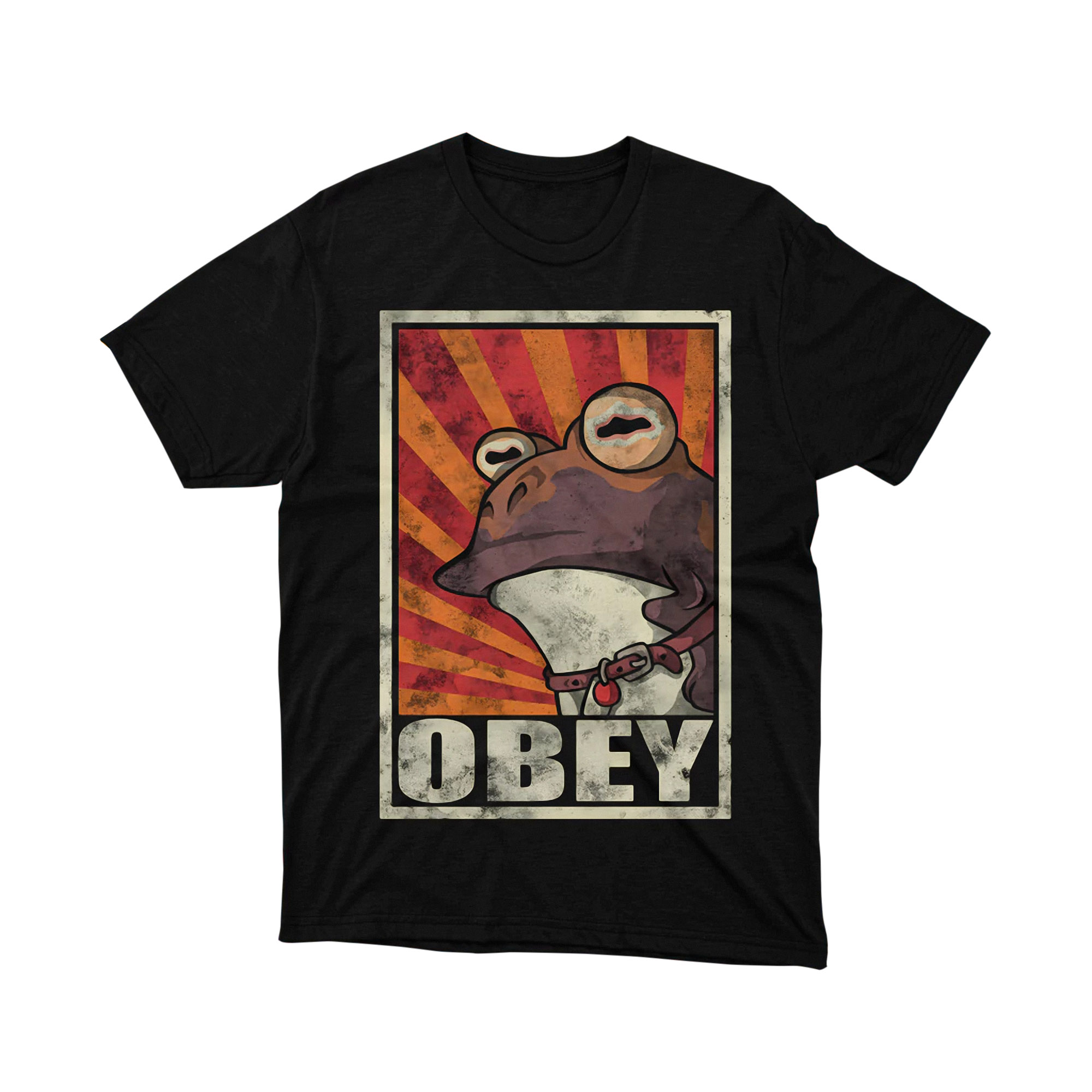 Hypnotoad Obey Retro Futurama Parody Tee Shirt