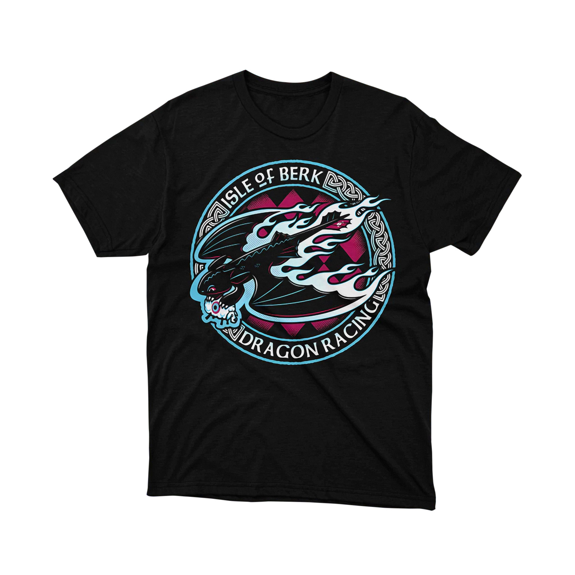 Isle of Berk Dragon Racing Night Fury Art Tee Shirt