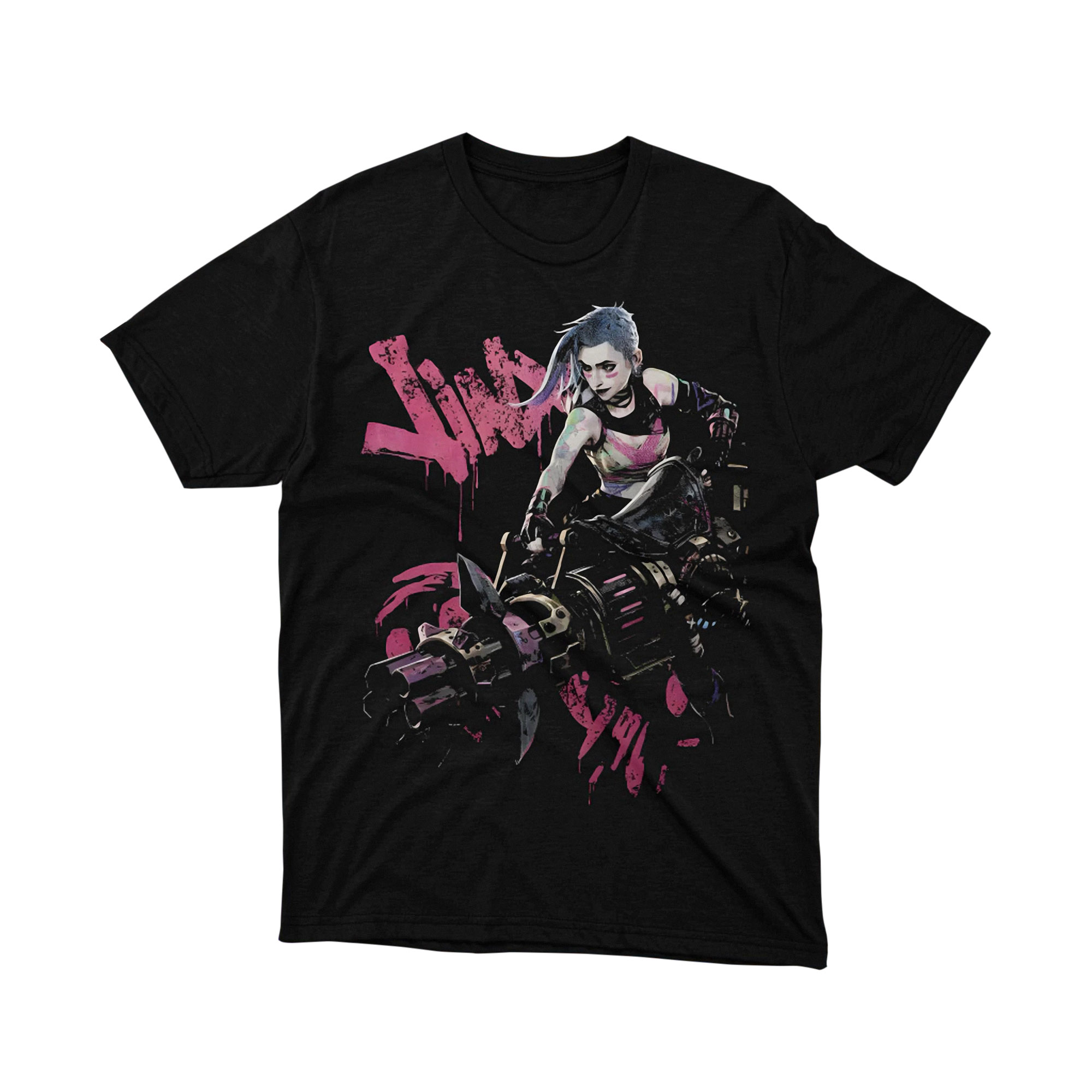 Jinx Arcane Graffiti Bazooka Tee Shirt