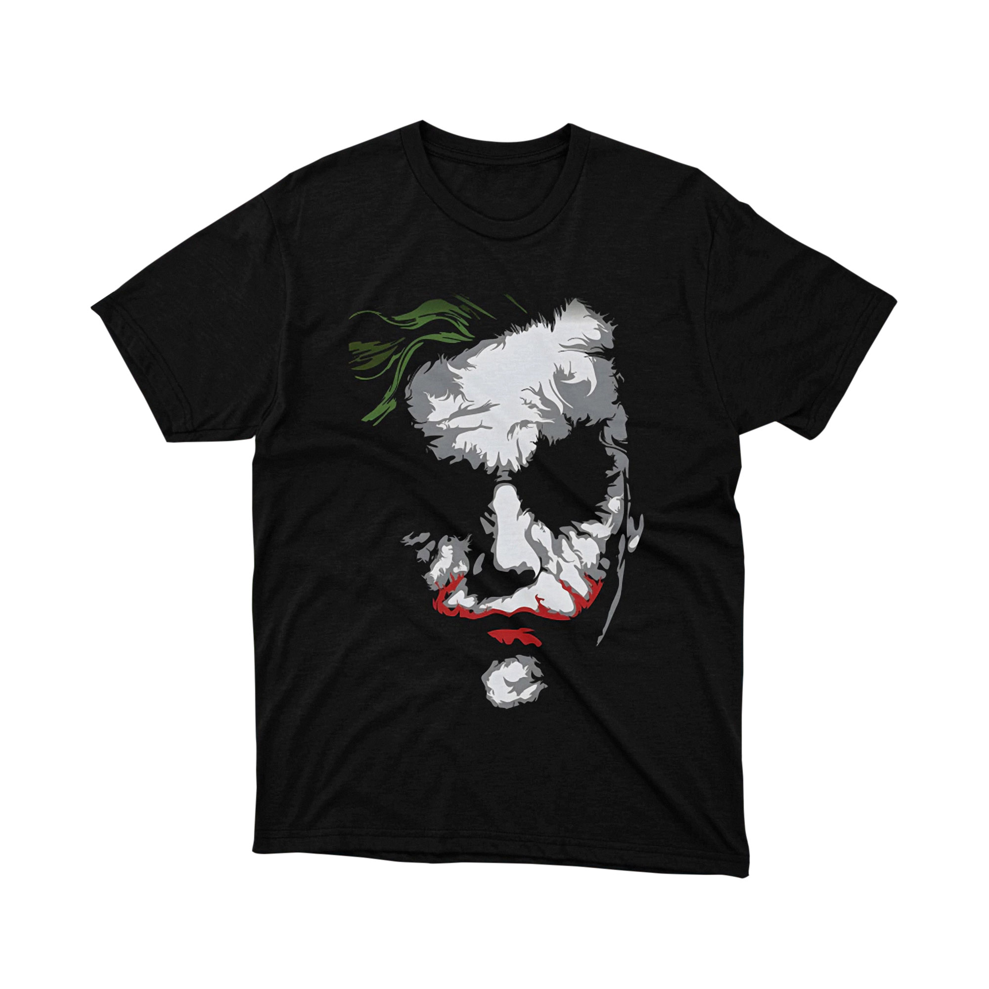 Joker Clown Face Minimalist Art Parody T Shirt No Text DC Villain Unisex