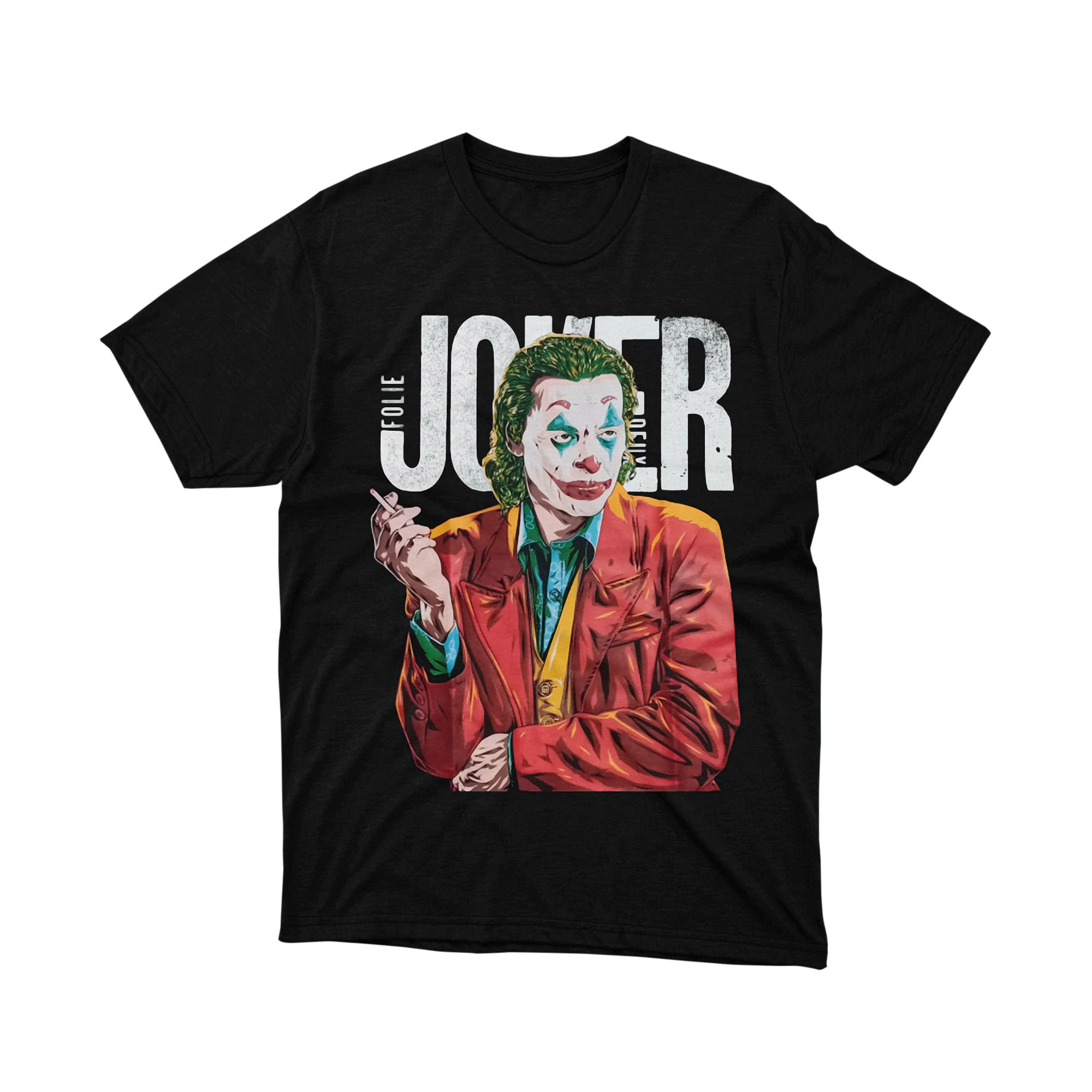 Joker Folle A Deux Poster Smoking Parody T Shirt Vintage Comic Villain Unisex