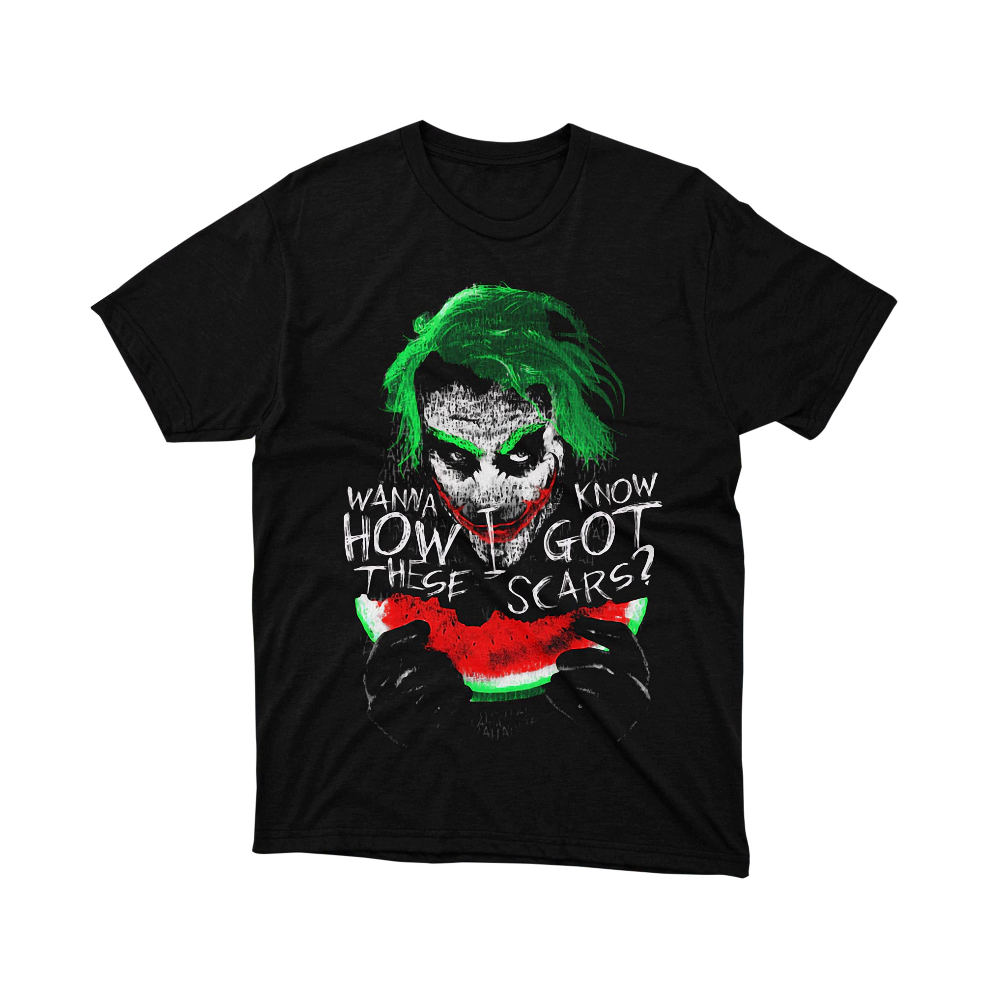 Joker Scars Watermelon Dark Knight Quote T Shirt