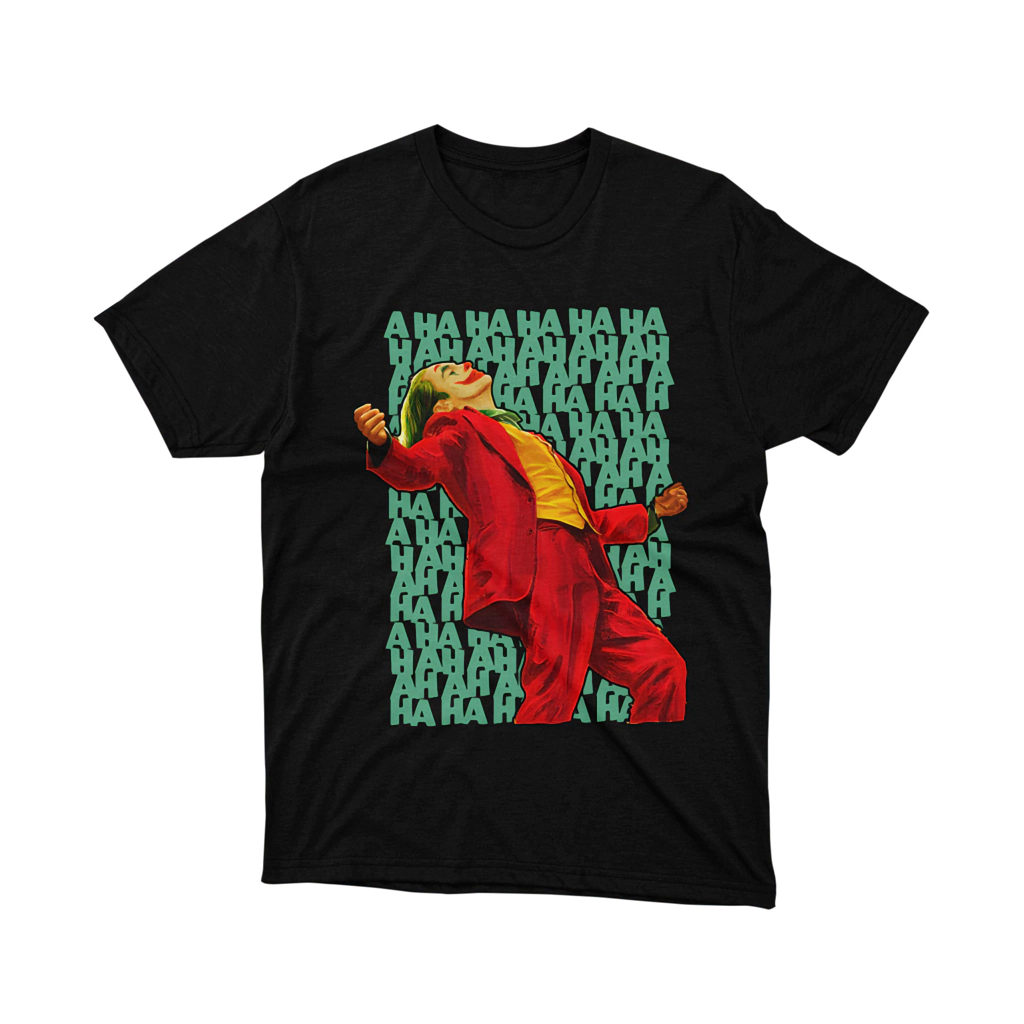 Joker Stairs Dance Ha Ha Laugh Scene Parody T Shirt Red Suit Unisex