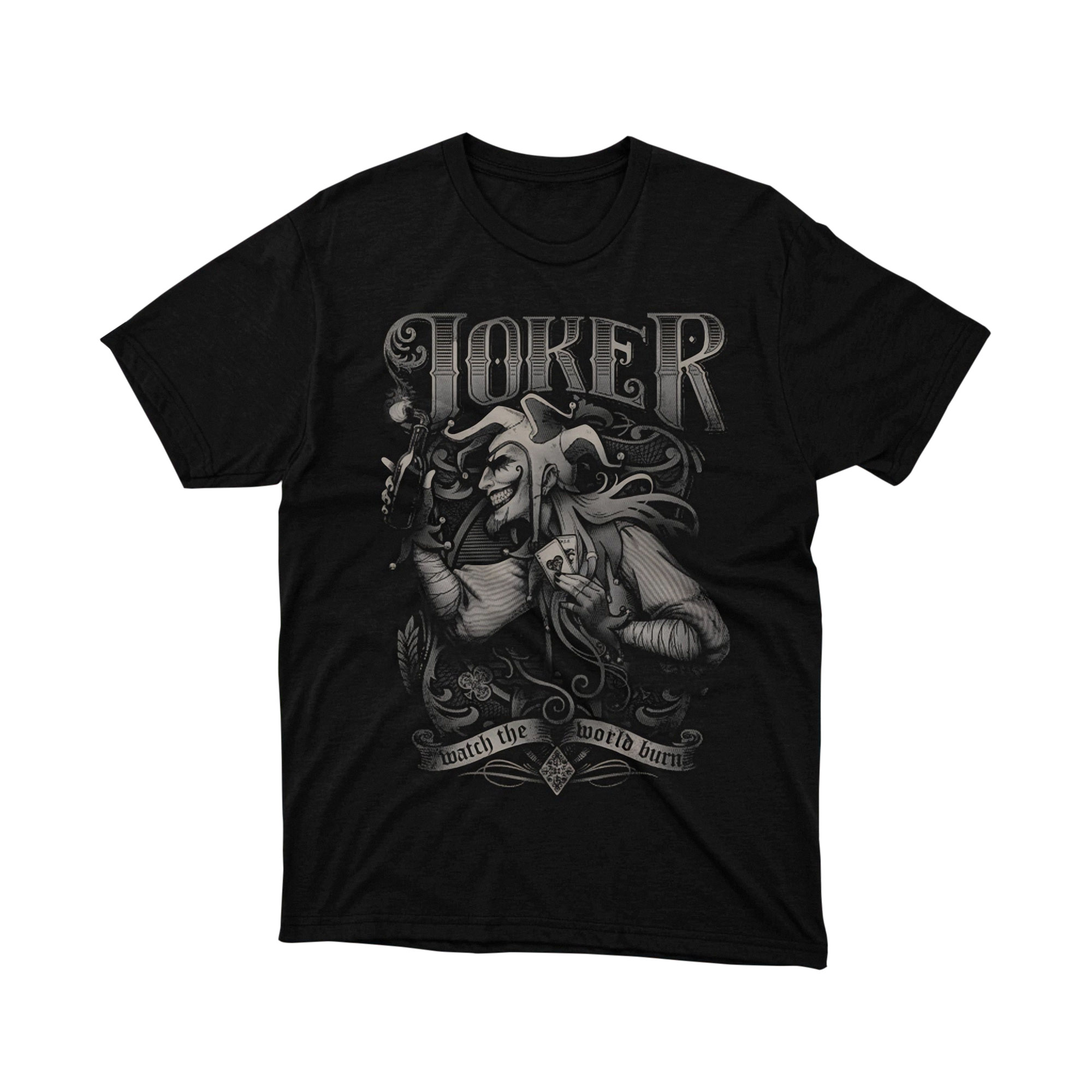 Joker Watch The World Burn Villain T Shirt