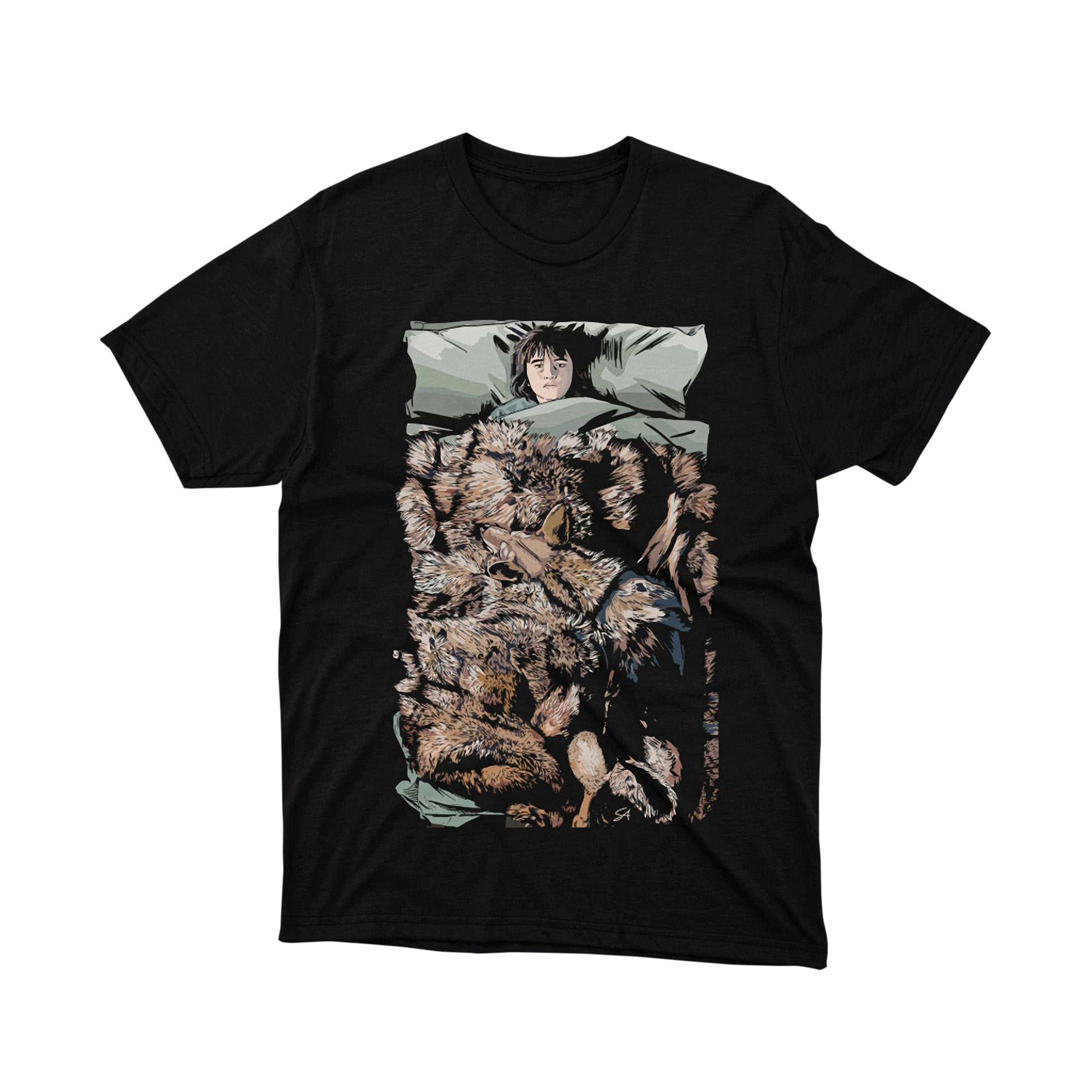 Jon Snow Direwolf Wolves Cloak Game Thrones Art Tee Shirt