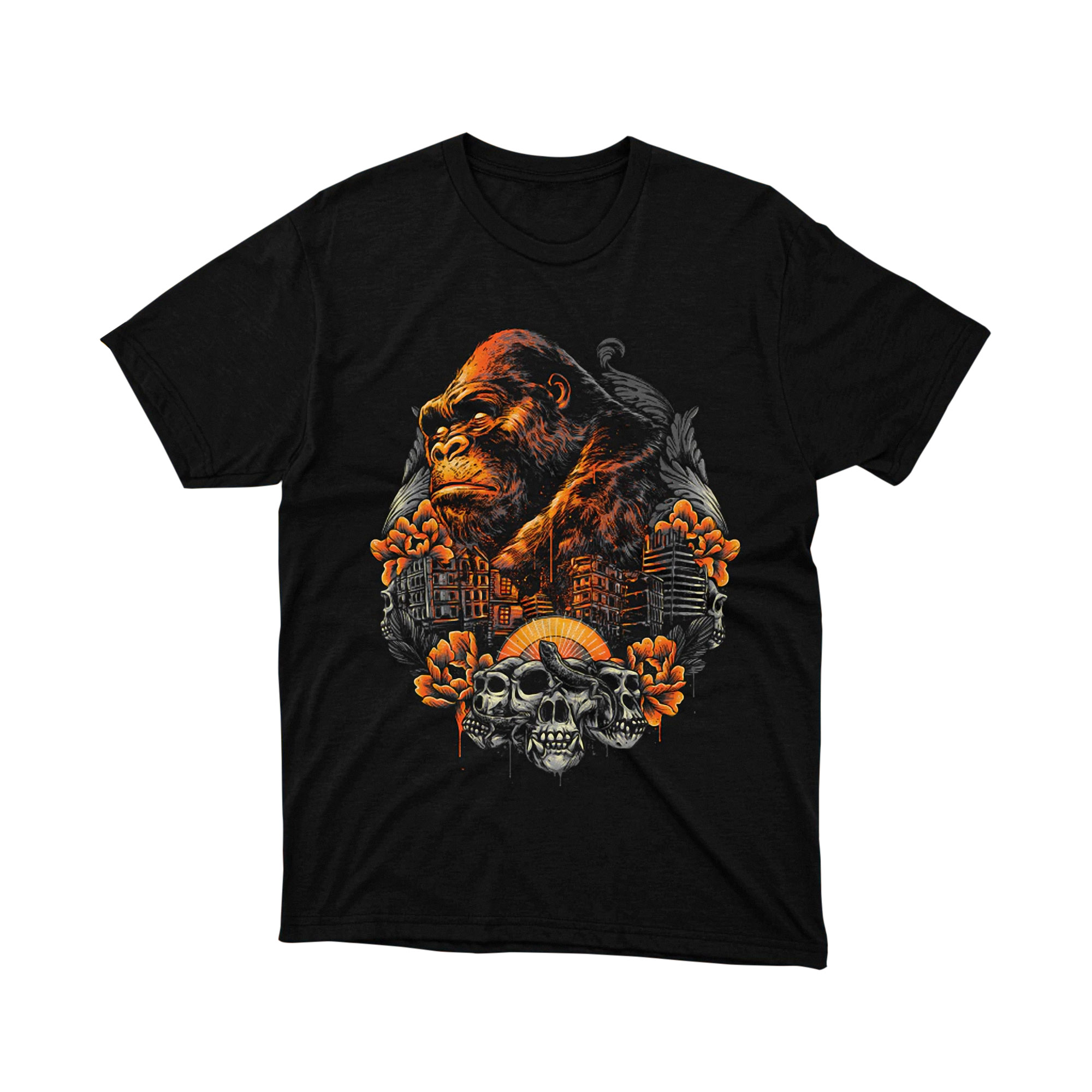 King Kong Skull Island Gorilla City Skulls T Shirt