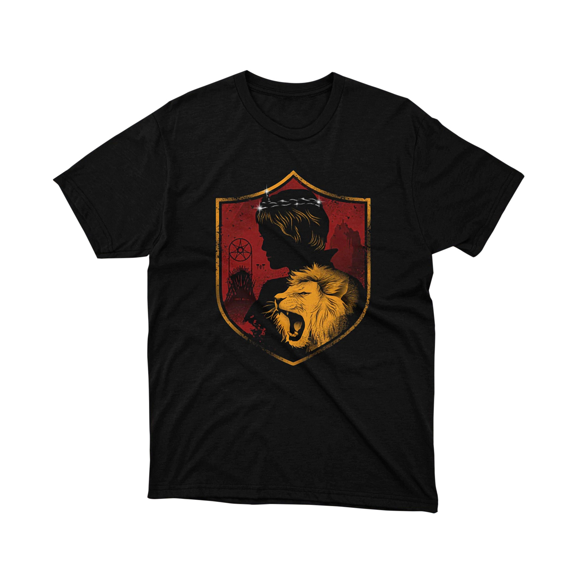 Lannister Crest Lion Red Gold Medieval Game Thrones Tee Shirt