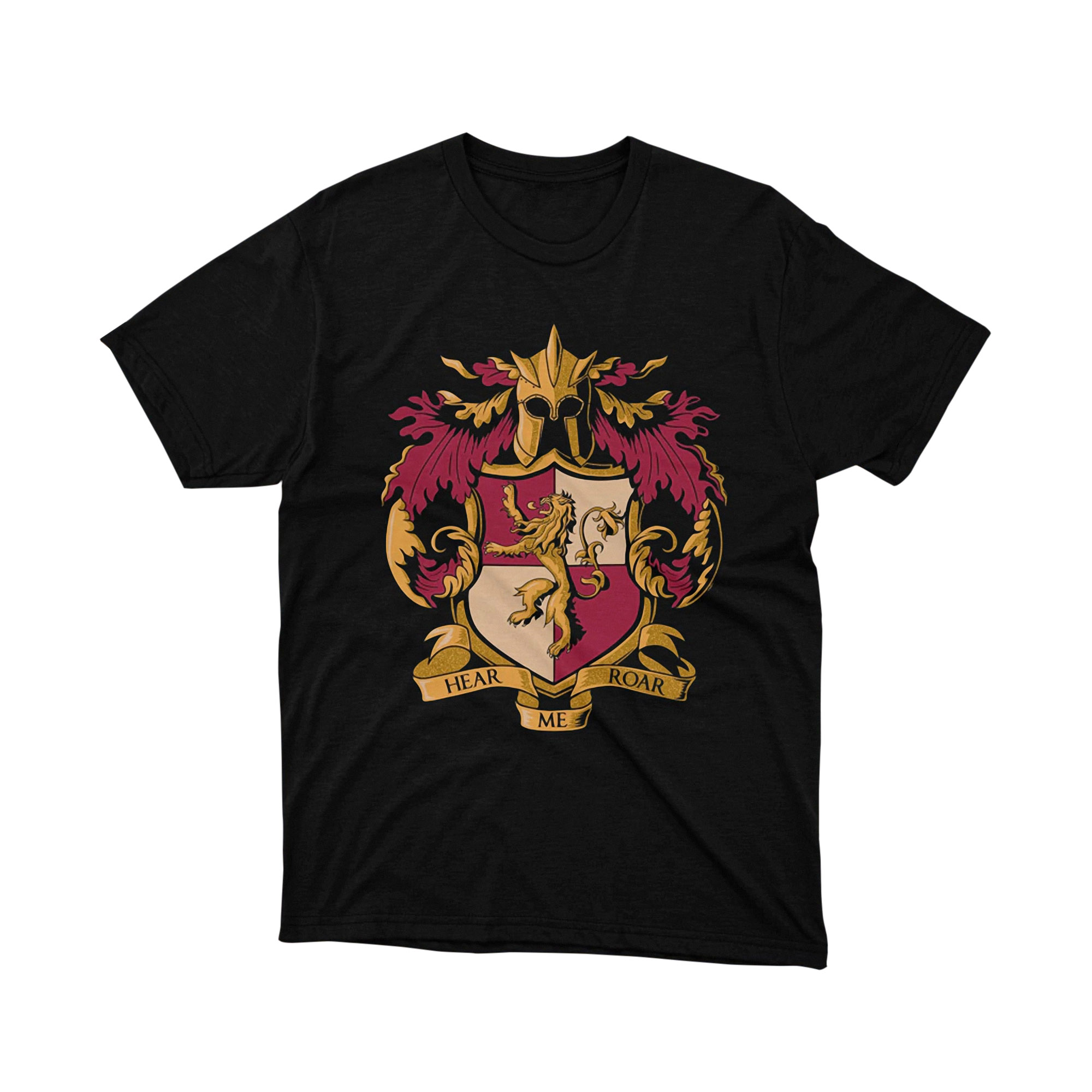 Lannister Lion Hear Me Roar House Sigil Gold Medieval Tee Shirt