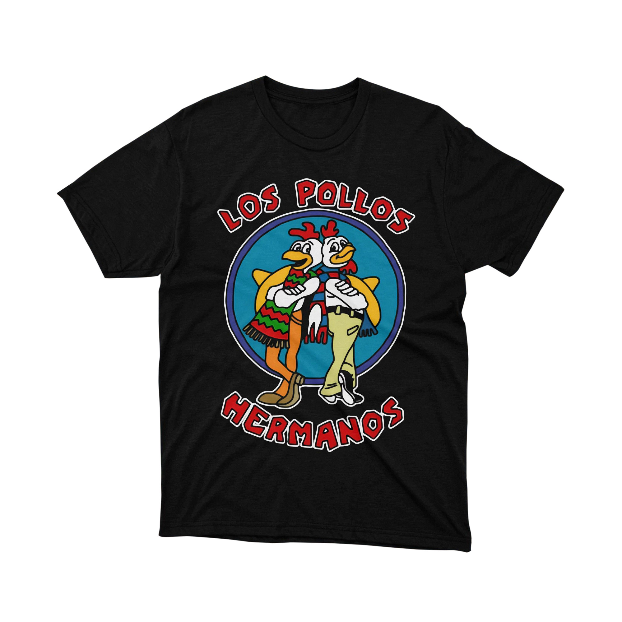 Los Pollos Hermanos Cartoon Chicken Logo Tee Shirt