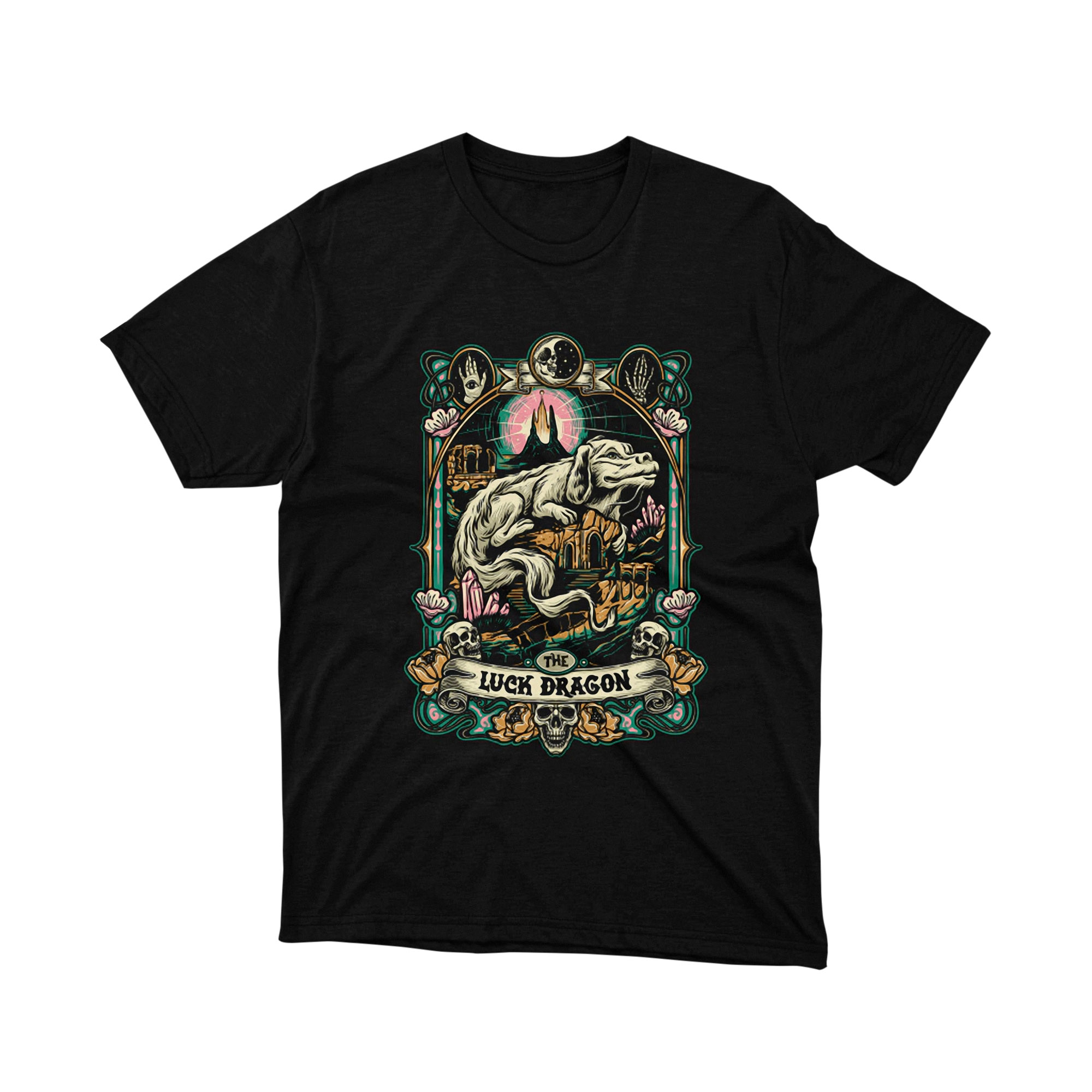 Luck Dragon Fantasy Art Magic Creature Tee Shirt