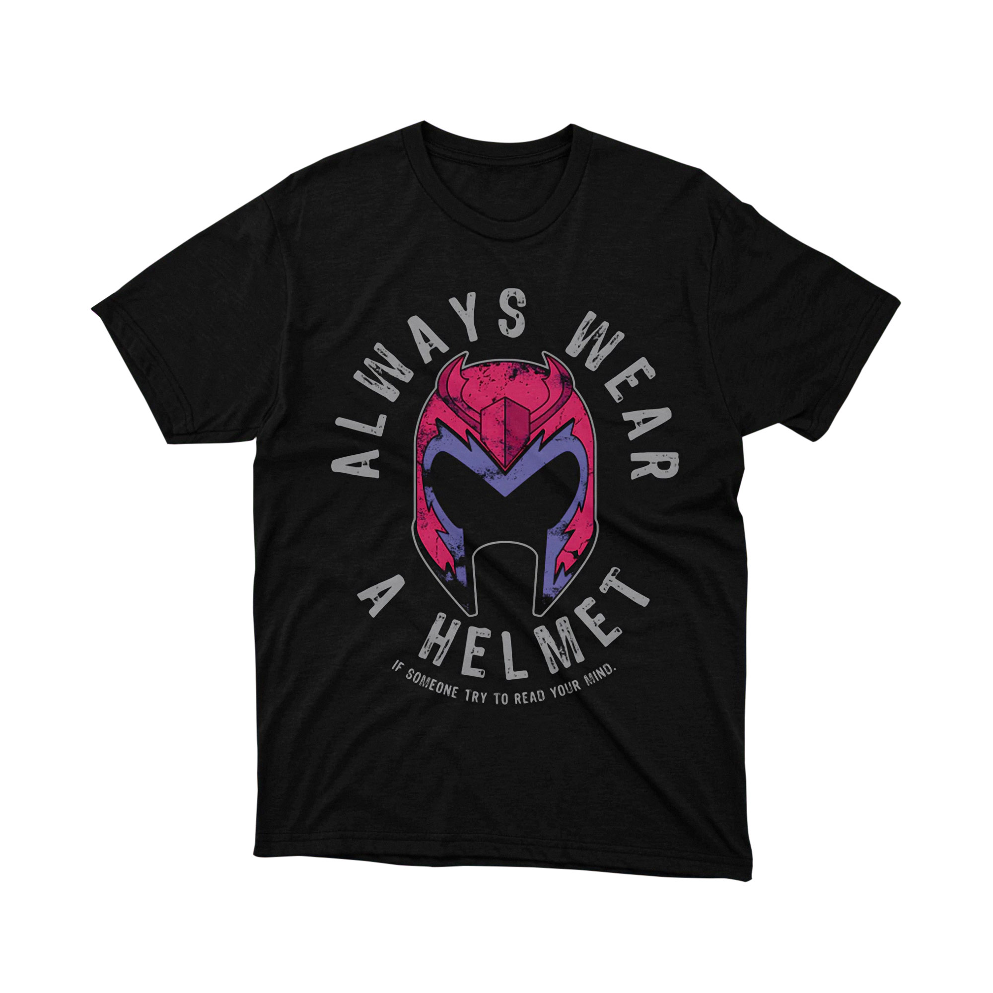 Magneto Always Wear Helmet Parody T Shirt X Men Anti Telepathic Unisex