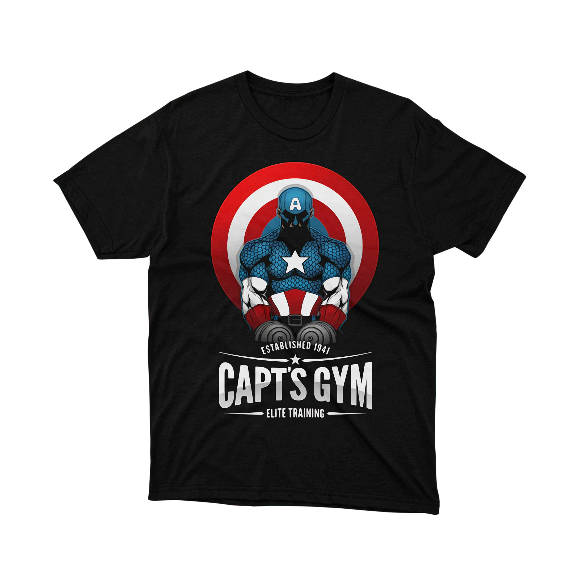 Marvel Captain America Elite Training Capts Gym T Shirt
