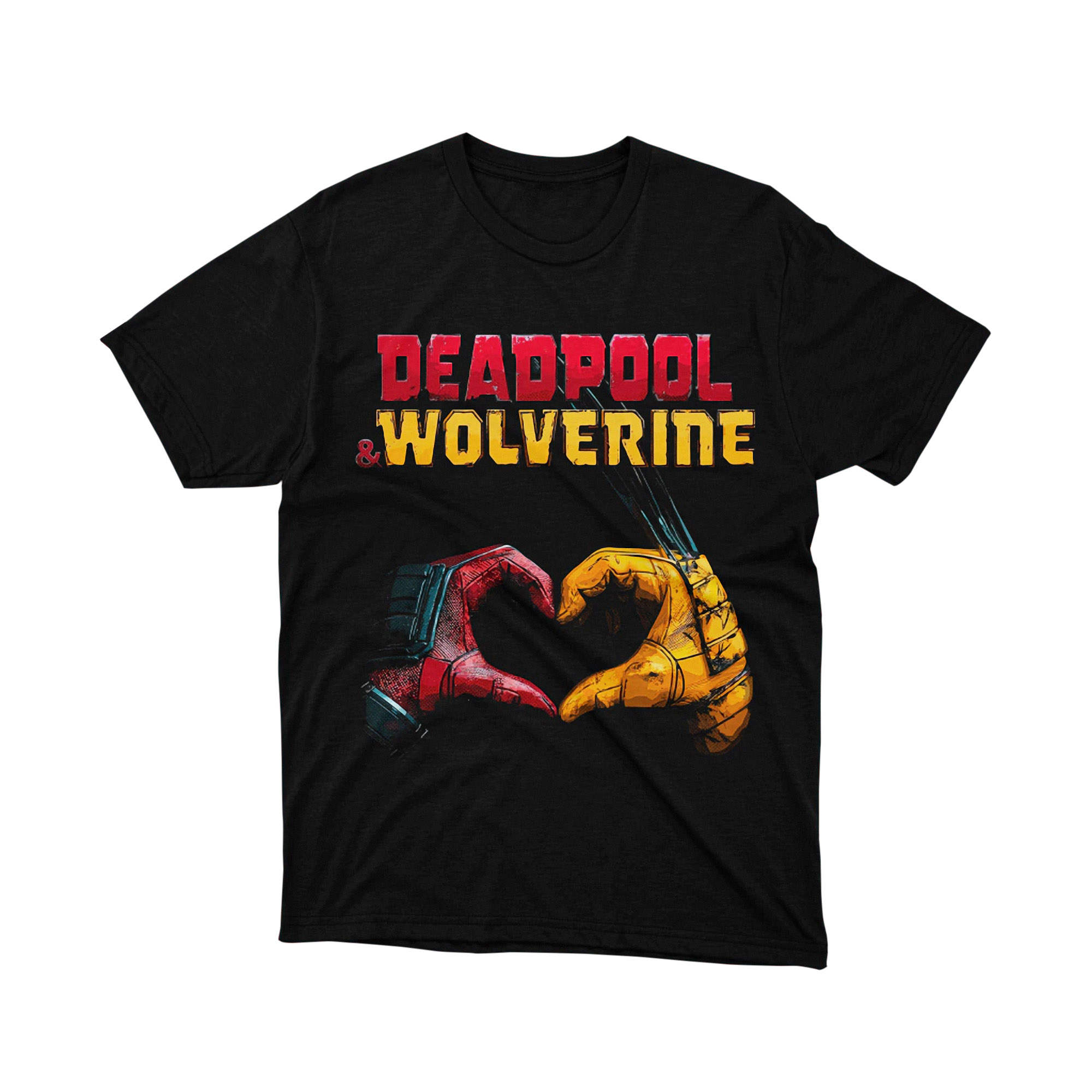 Marvel Deadpool and Wolverine Heart Hands T Shirt