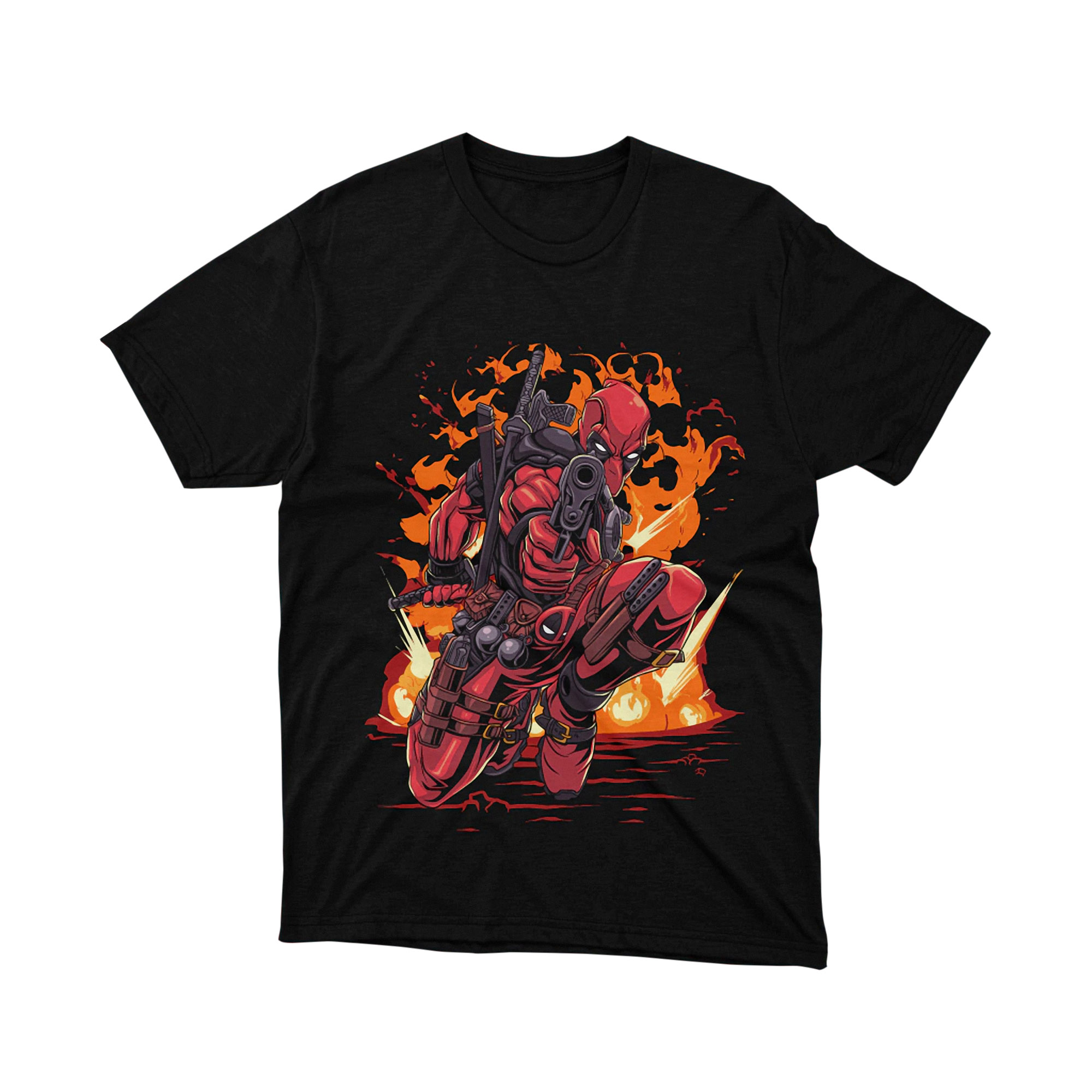 Marvel Deadpool Merc with a Mouth Action T Shirt