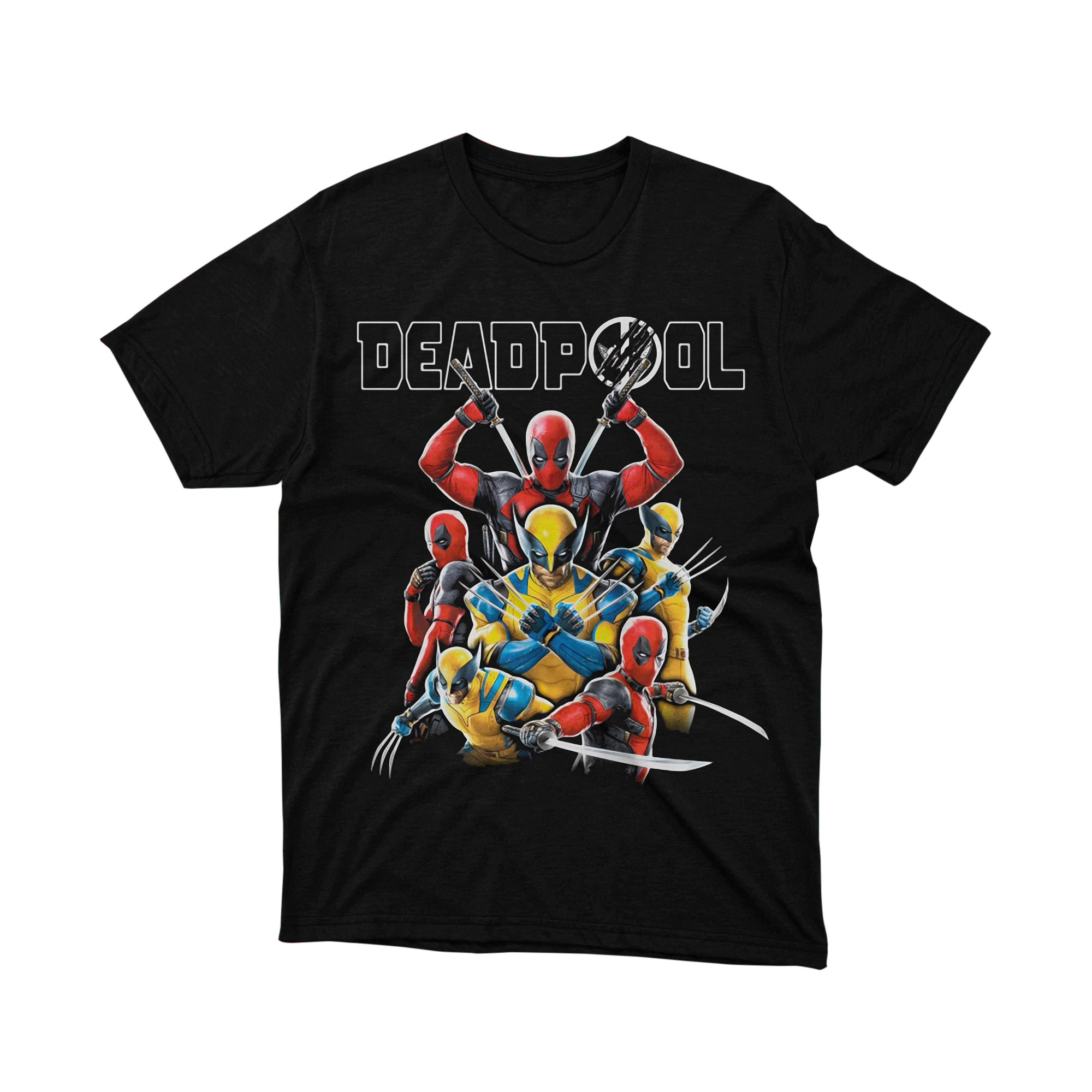 Marvel Deadpool Wolverine Team Up Action T Shirt