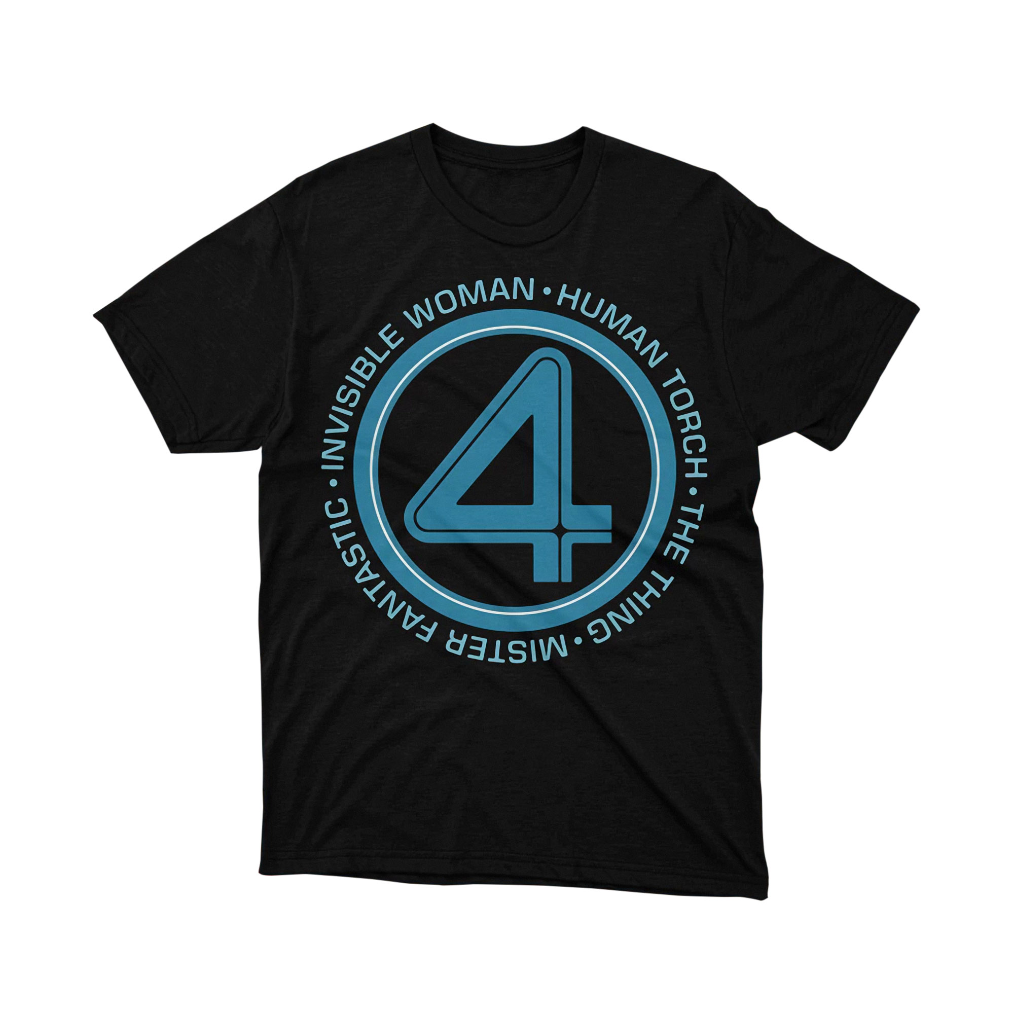Marvel Fantastic Four Logo Character Names T Shirt