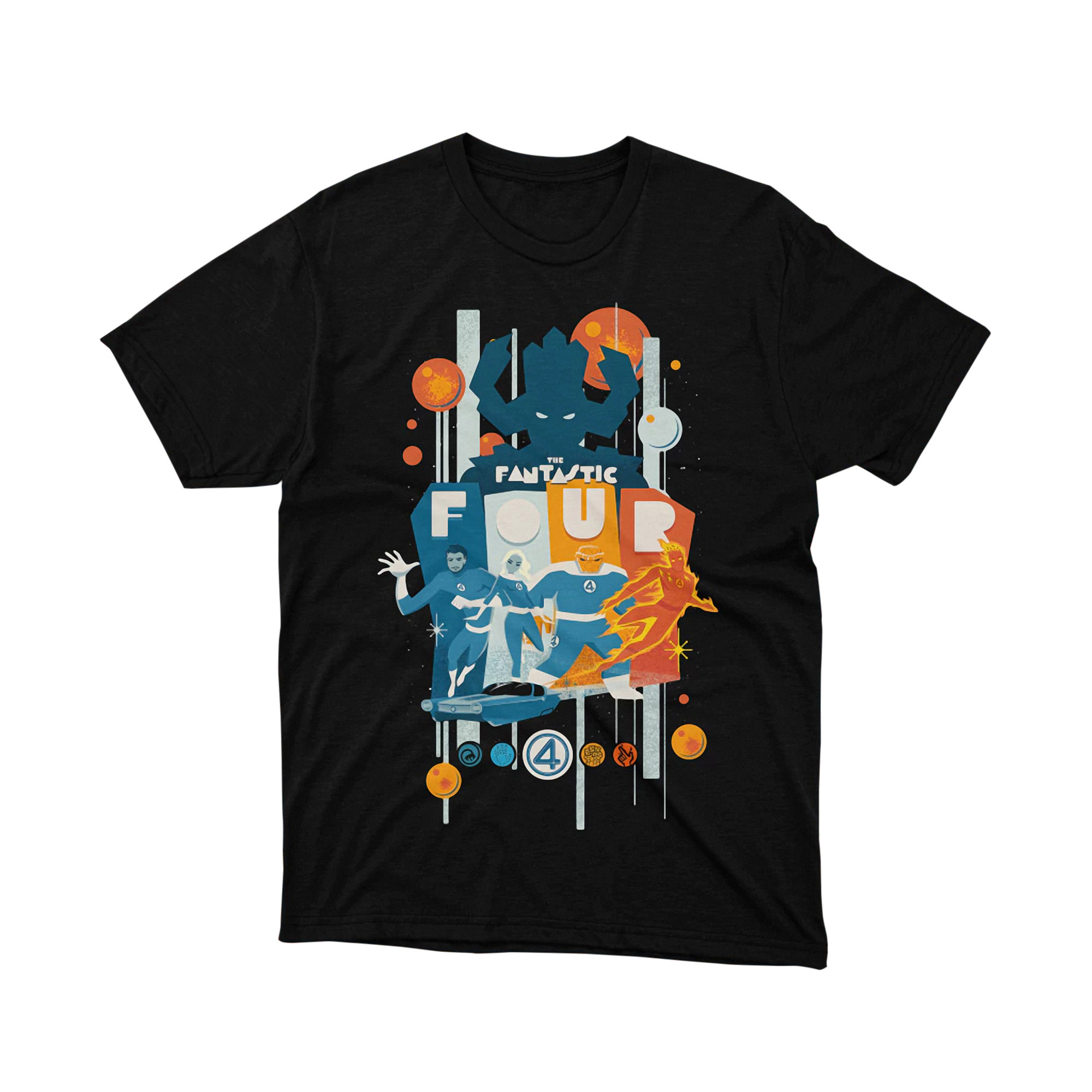 Marvel Fantastic Four Mid Century Modern Art T Shirt