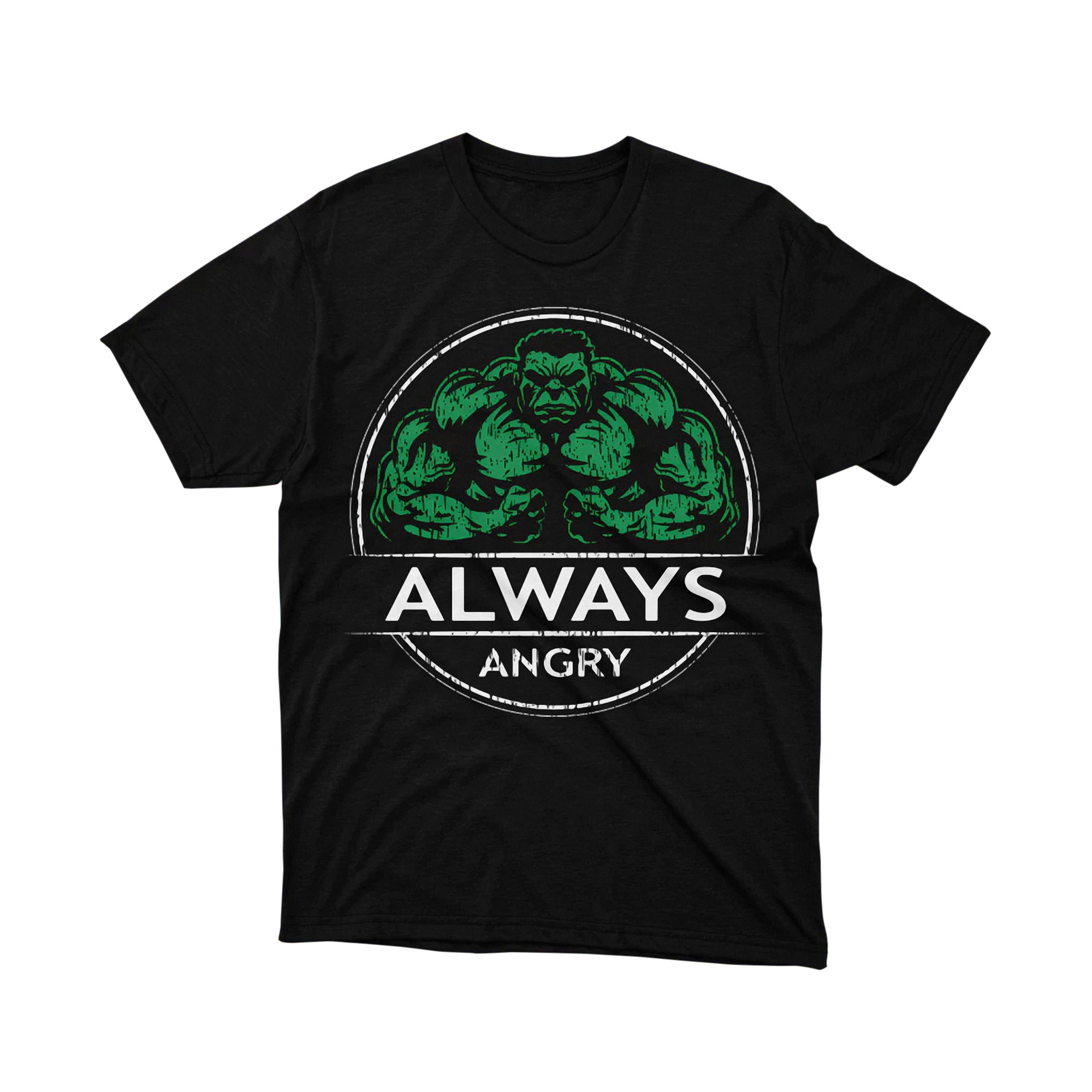Marvel Hulk Always Angry Gym Workout T Shirt