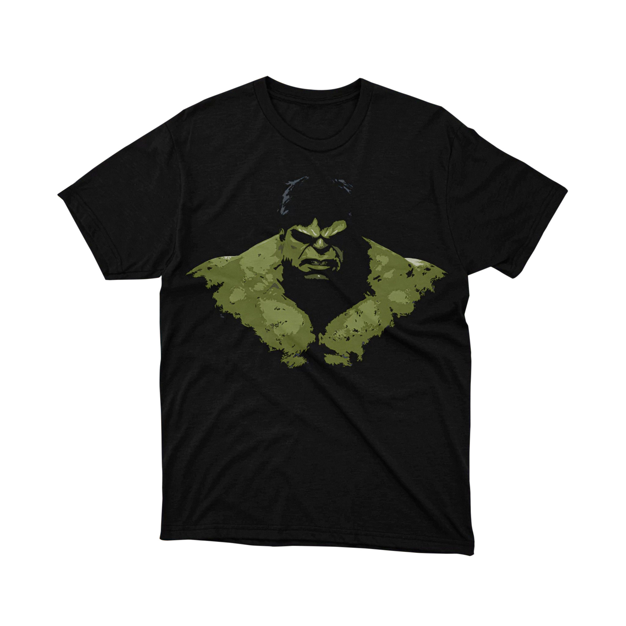 Marvel Hulk Face Portrait Grunge Art T Shirt