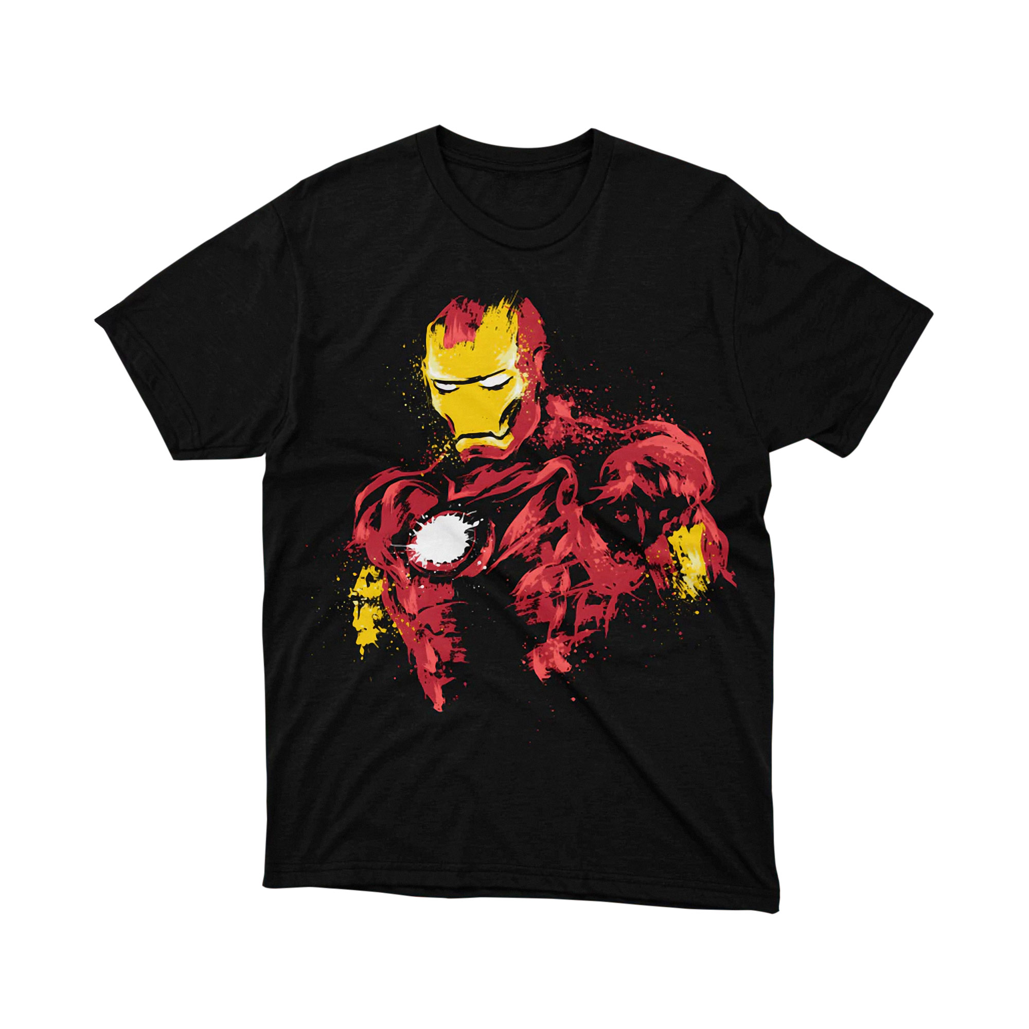 Marvel Iron Man Abstract Splatter Art T Shirt
