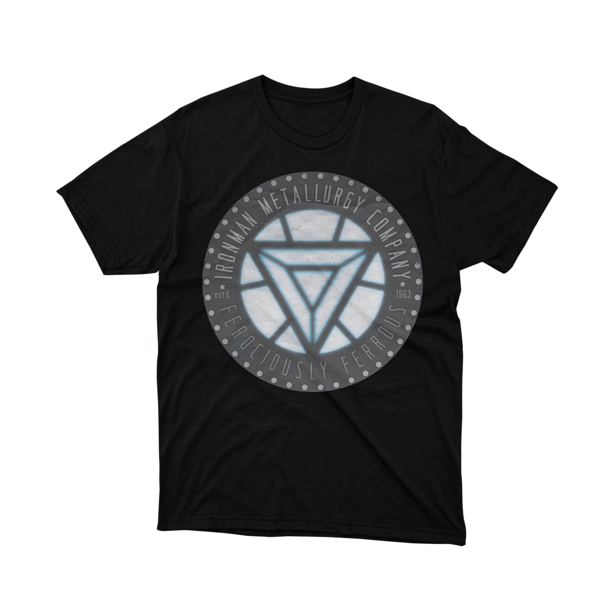 Marvel Iron Man Arc Reactor Metallurgy Logo T Shirt