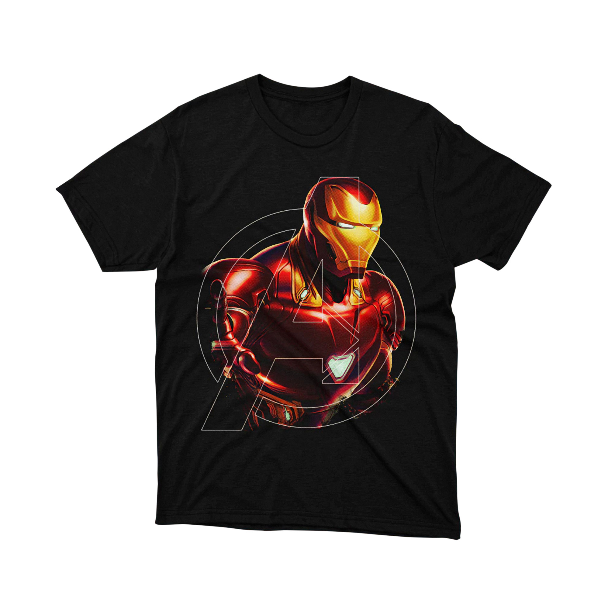 Marvel Iron Man Avengers Logo Suit T Shirt