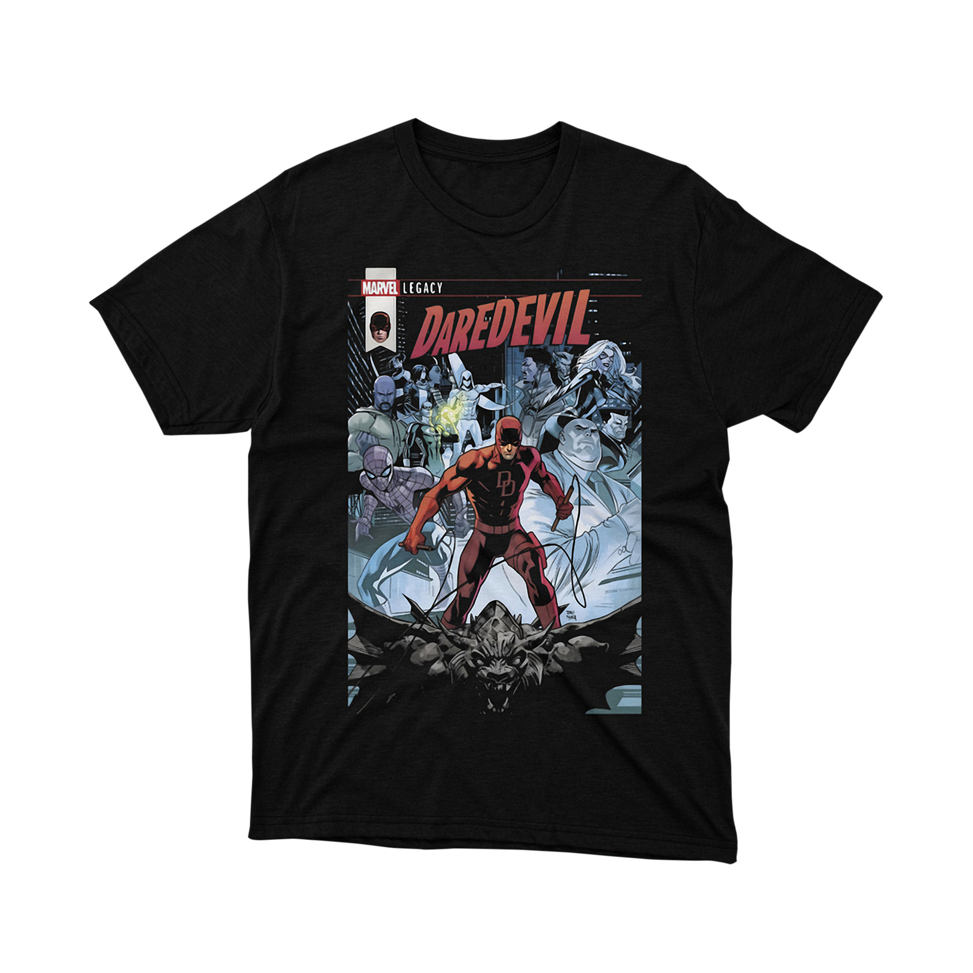 Marvel Legacy Daredevil Comic Cover Parody T Shirt Hero Panel Art Unisex