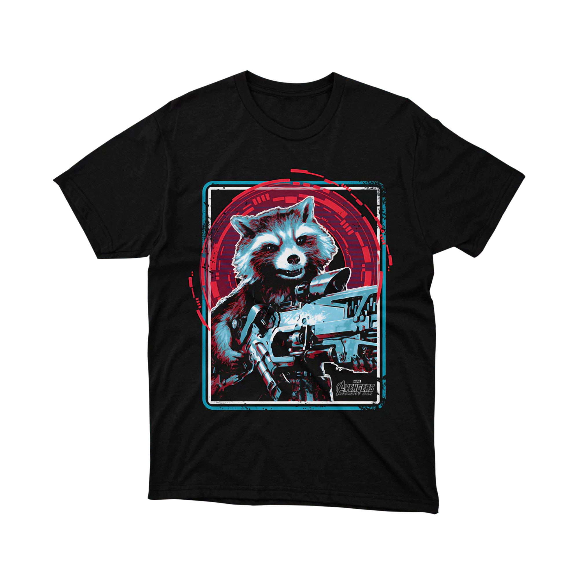 Marvel Rocket Raccoon Avengers Machine Gun T Shirt