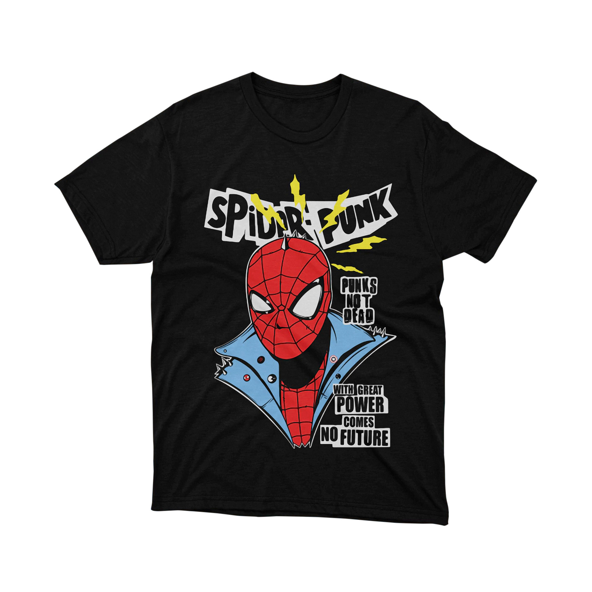 Marvel Spider Man Punk Spider Punk Punks Not Dead T Shirt