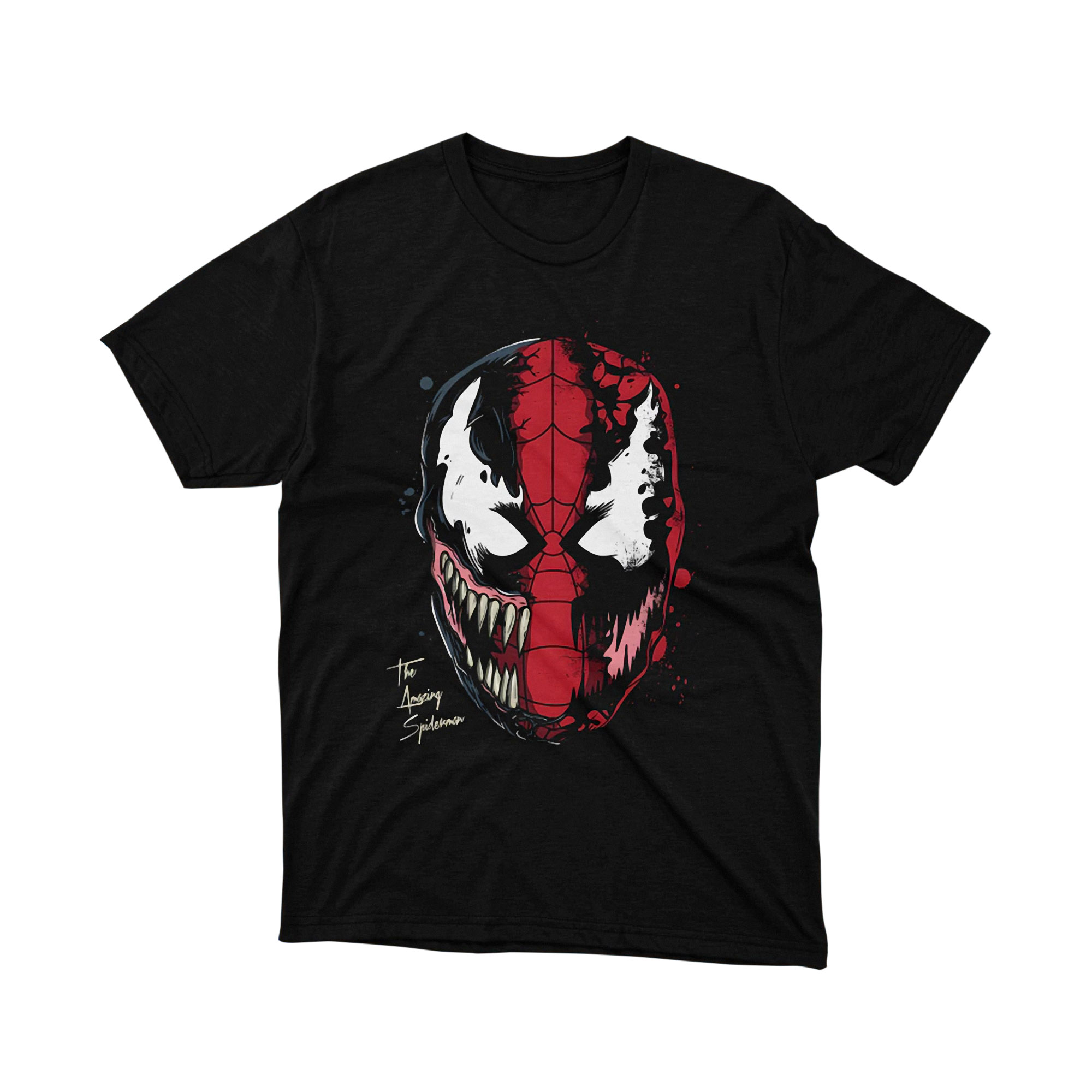 Marvel Spider Man Venom Split Mask T Shirt