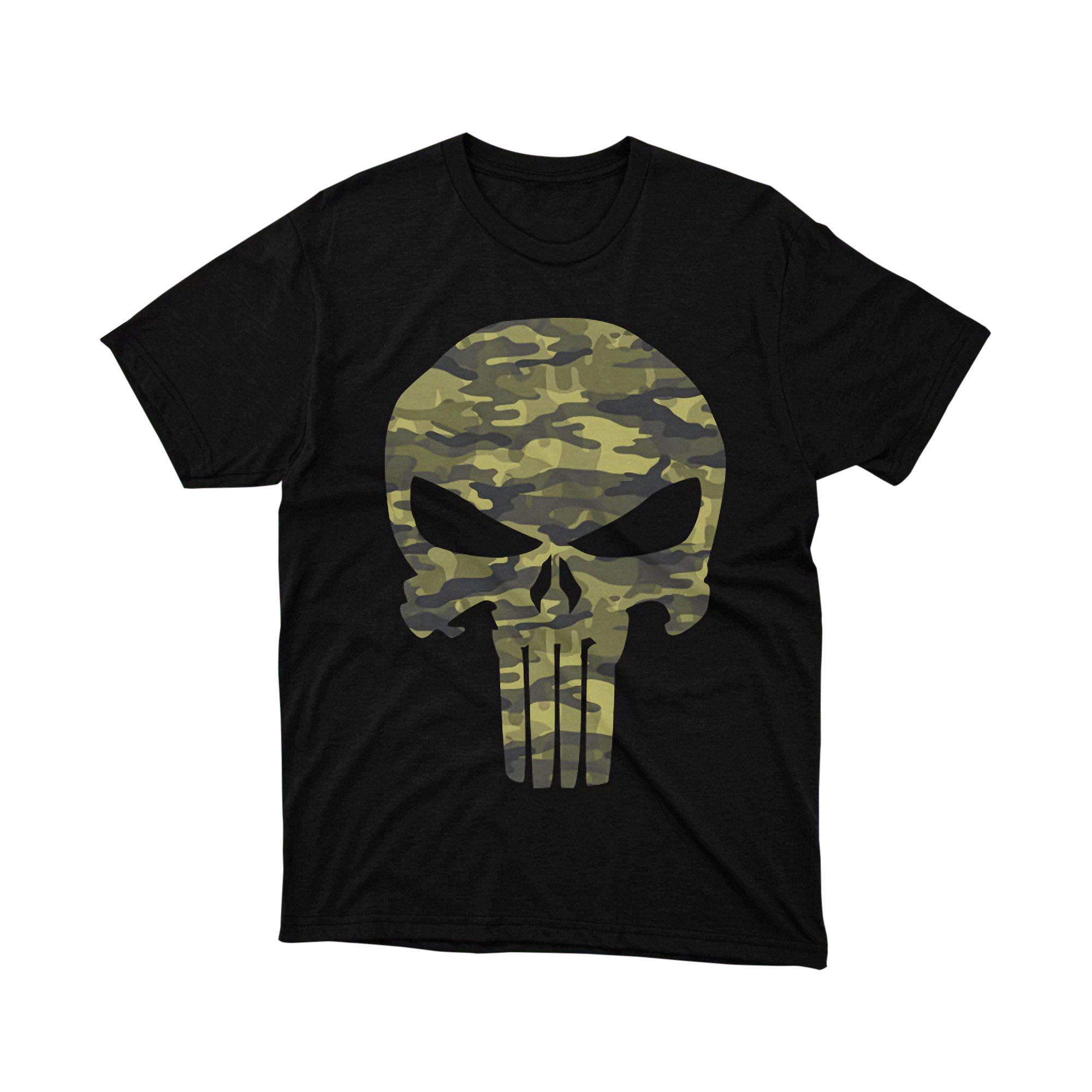 Marvel The Punisher Skull Logo Camouflage T Shirt