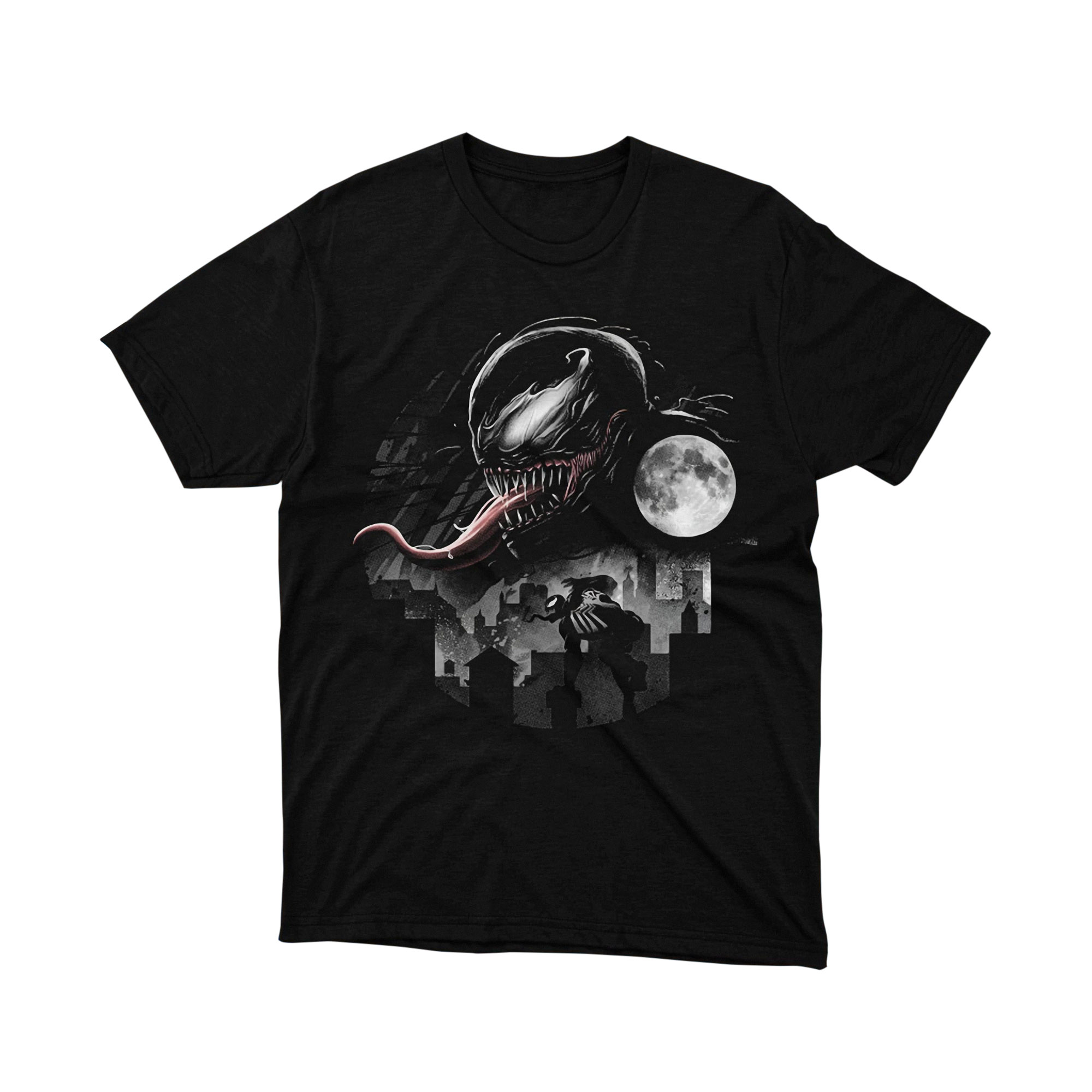 Marvel Venom City Night Full Moon T Shirt