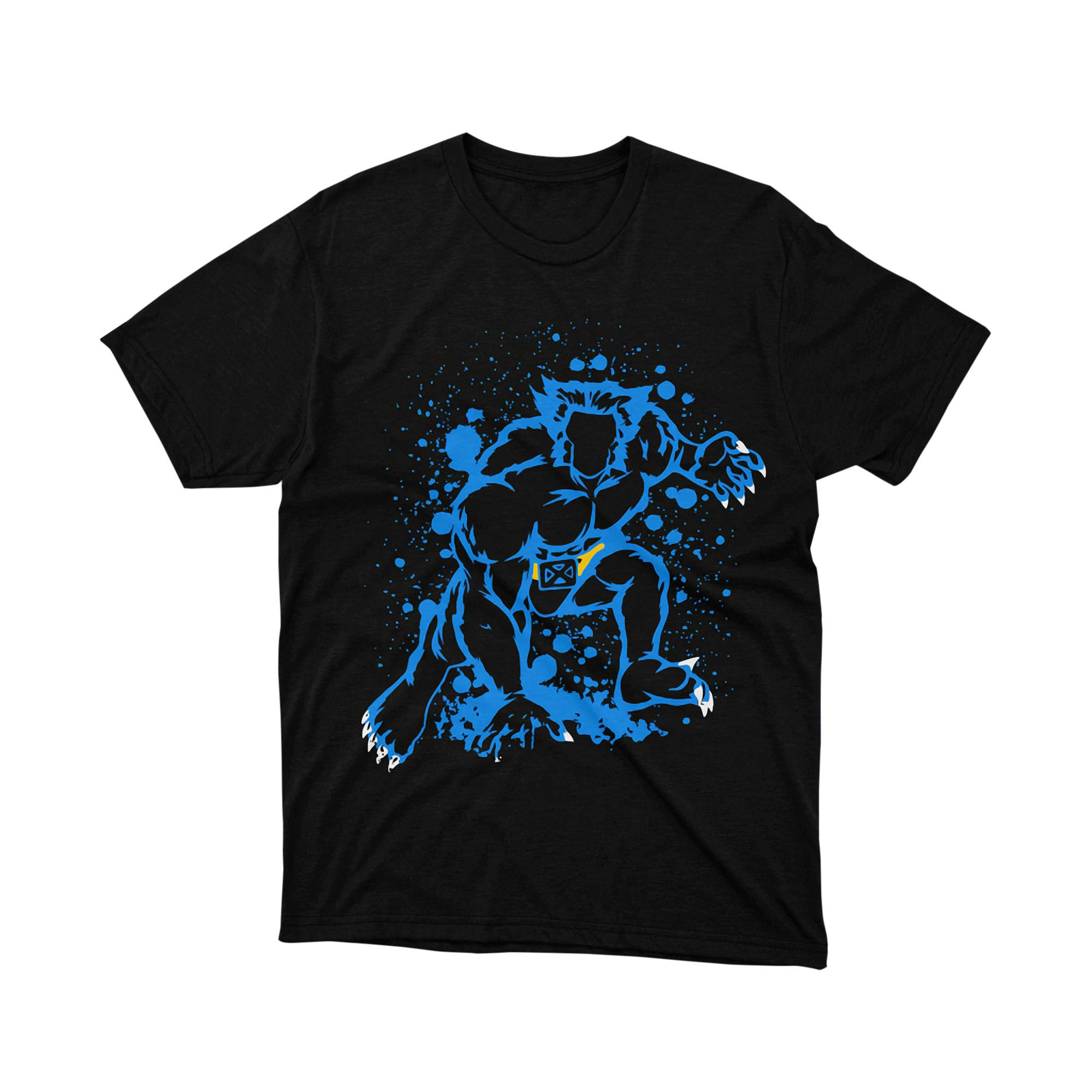 Marvel X-Men Beast Hank McCoy Blue Mutant T Shirt