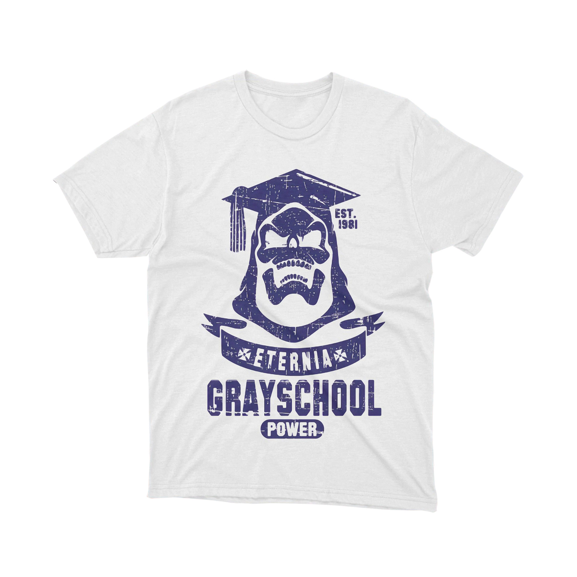 Masters of the Universe Skeletor Grayschool Eternia T Shirt