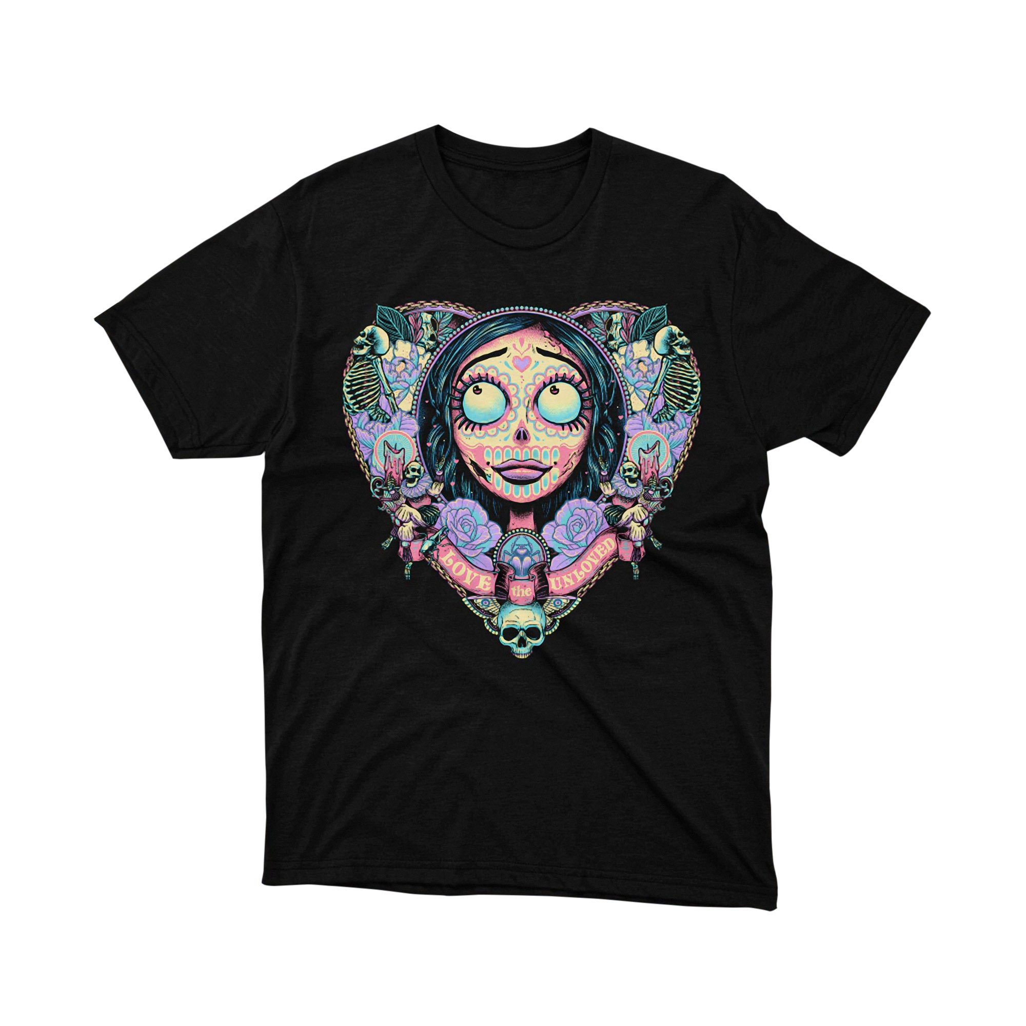 Pastel Gothic Skeleton Heart Love The Unloved Tee Shirt
