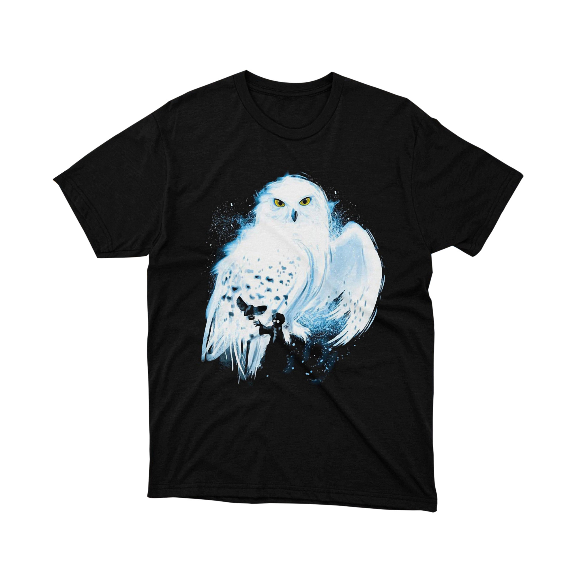 Patronus White Owl Winter Magic Wizard Castle Art Tee Fantasy Unisex Shirt