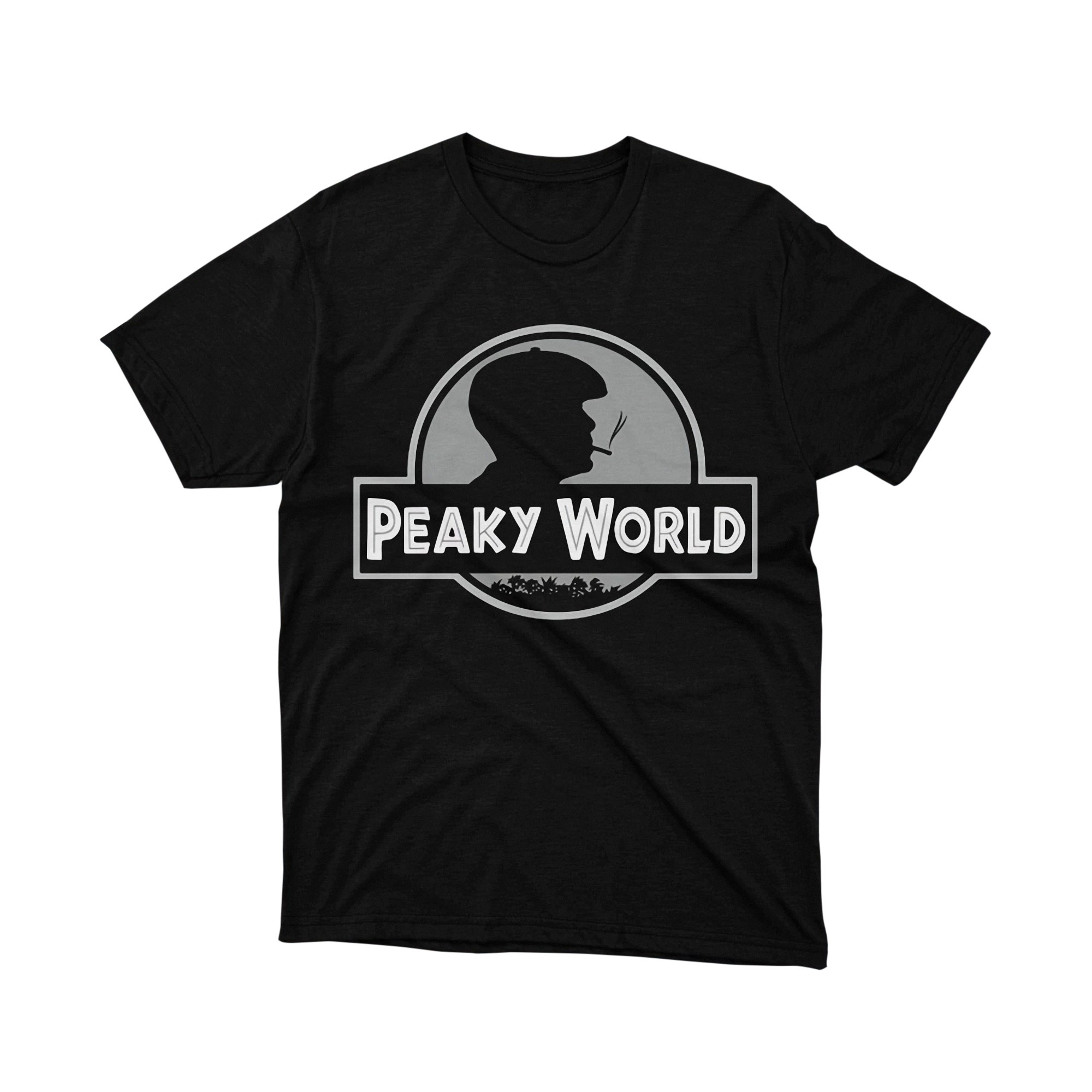 Peaky World Jurassic Parody Logo Unisex T Shirt Vintage Graphic