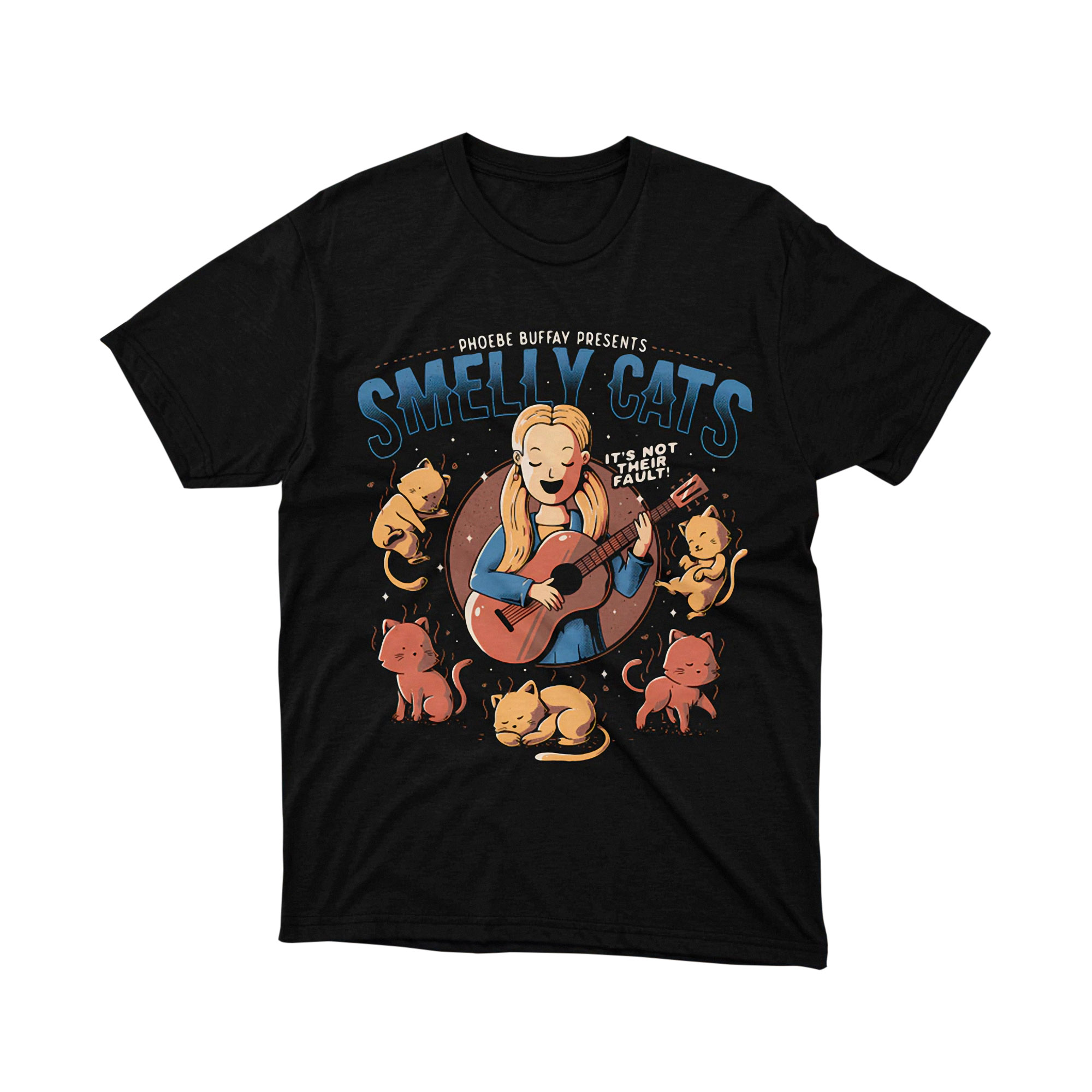 Phoebe Buffay Smelly Cat Funny Guitar Friends Tee Shirt