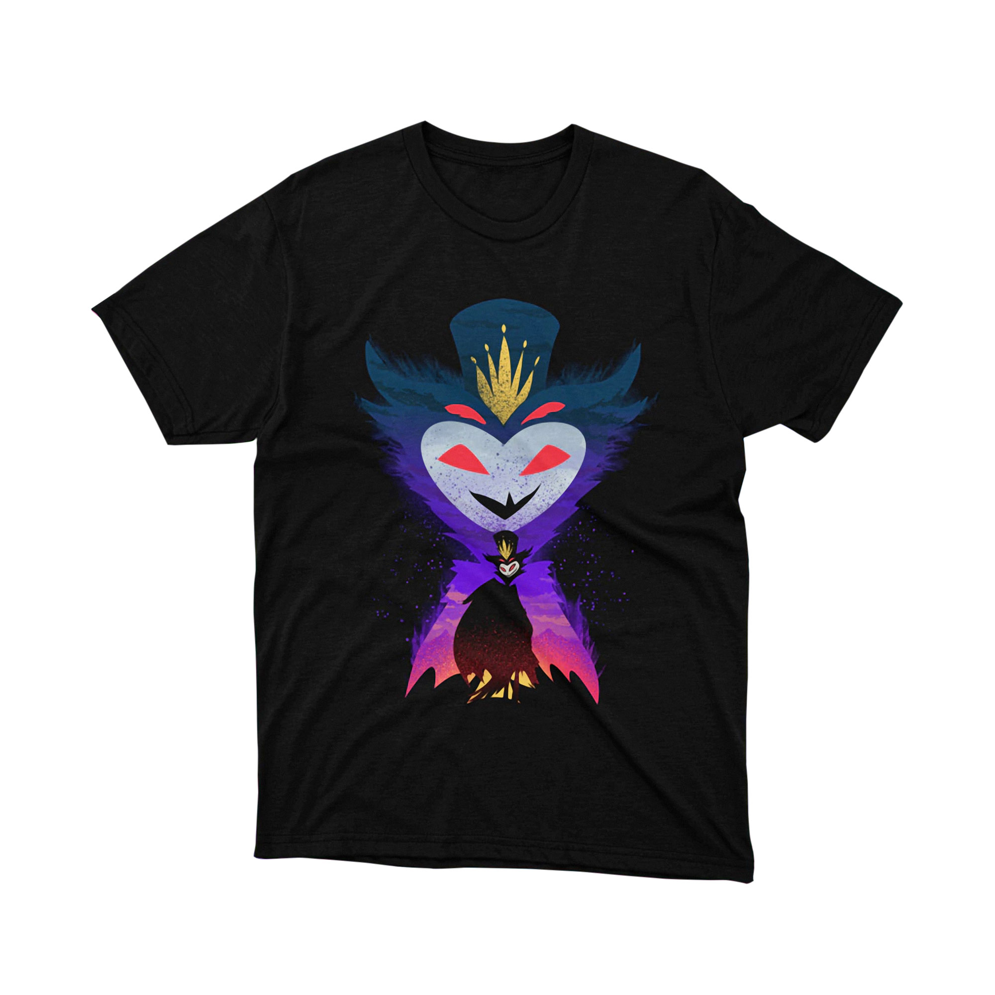 Queen of Hearts Wizard Night Fantasy Art Tee Sunset Red Purple Magic Unisex Shirt