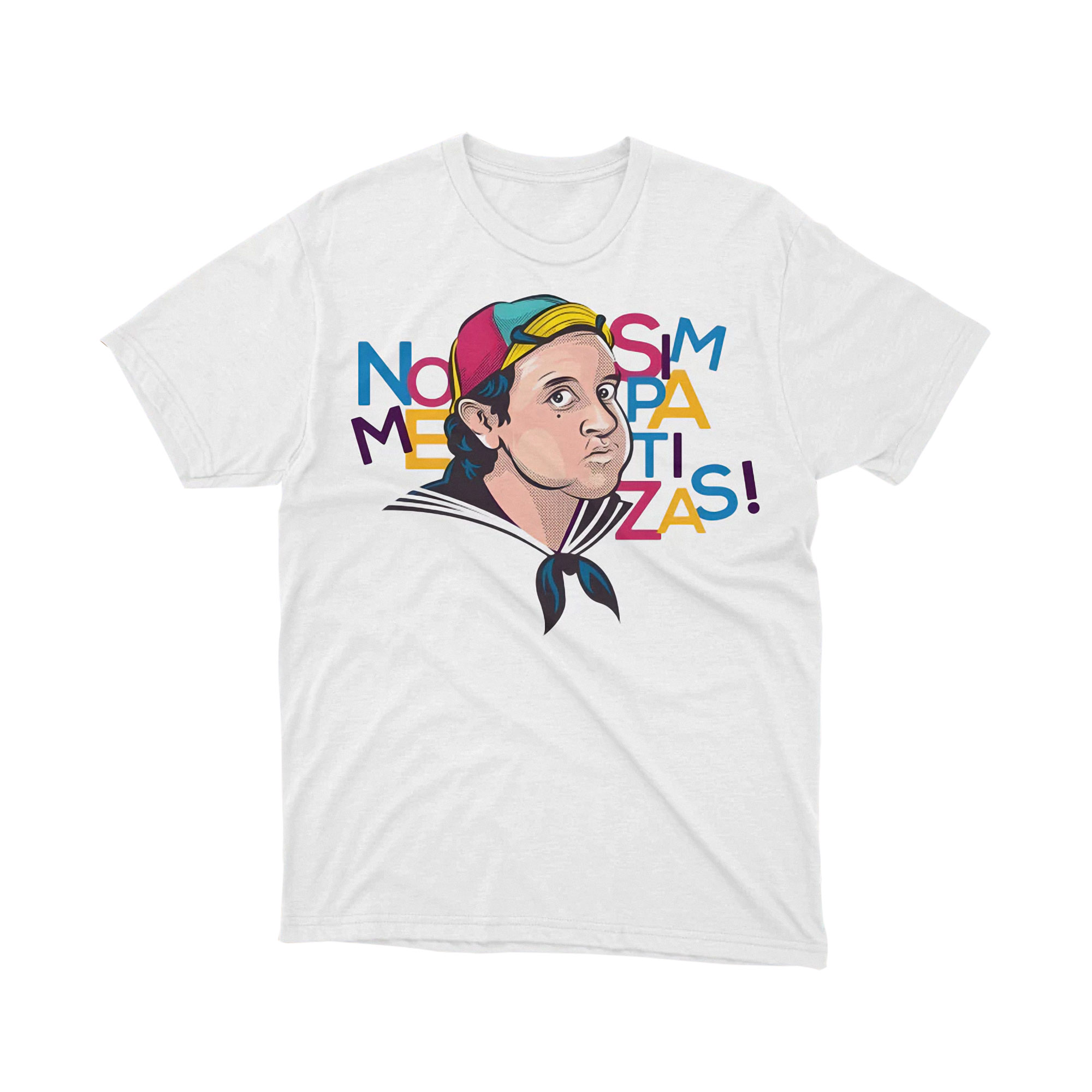 Quico Colorful Cartoon Mexican Quote White Tee Shirt