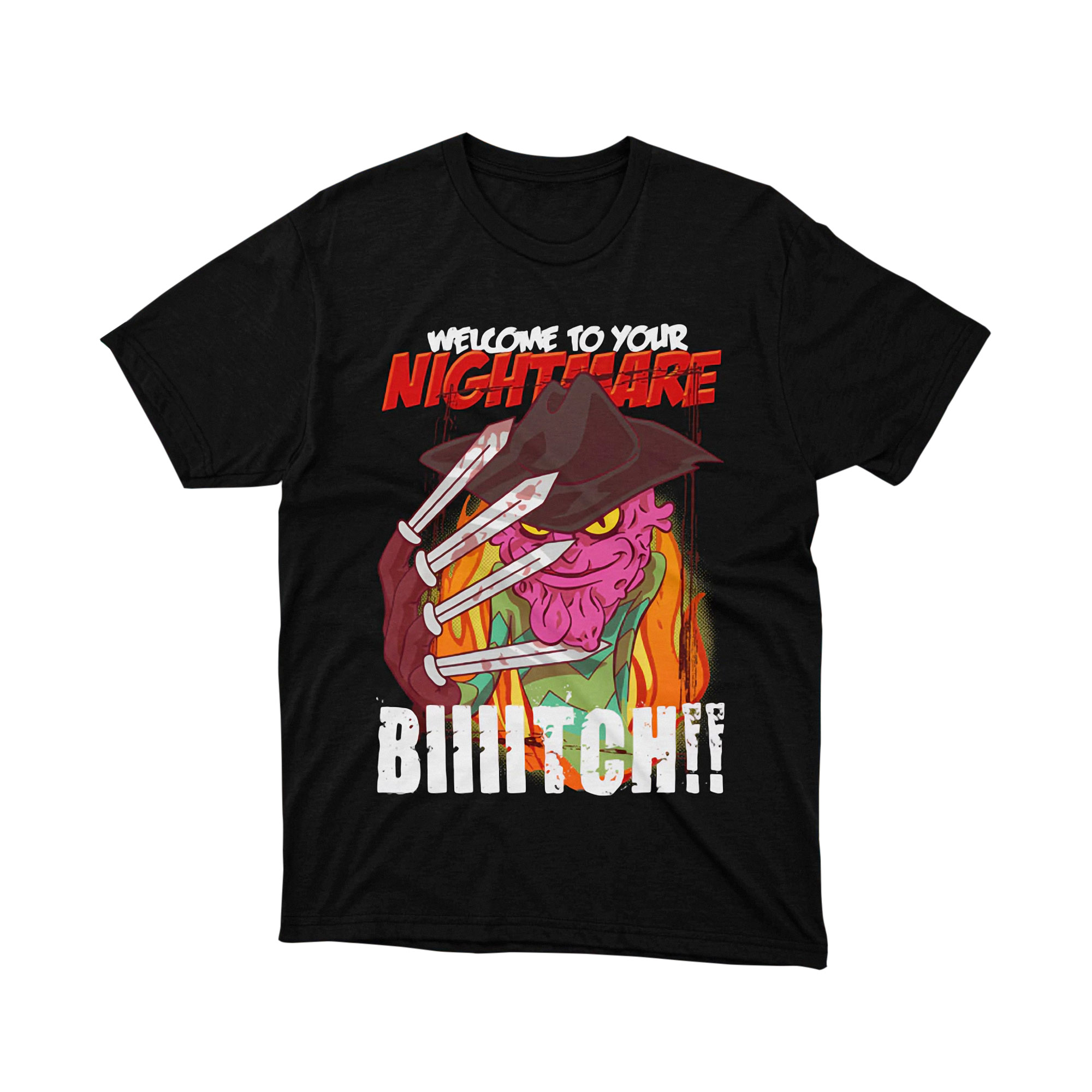 Rick and Morty Freddy Krueger Nightmare Parody T Shirt