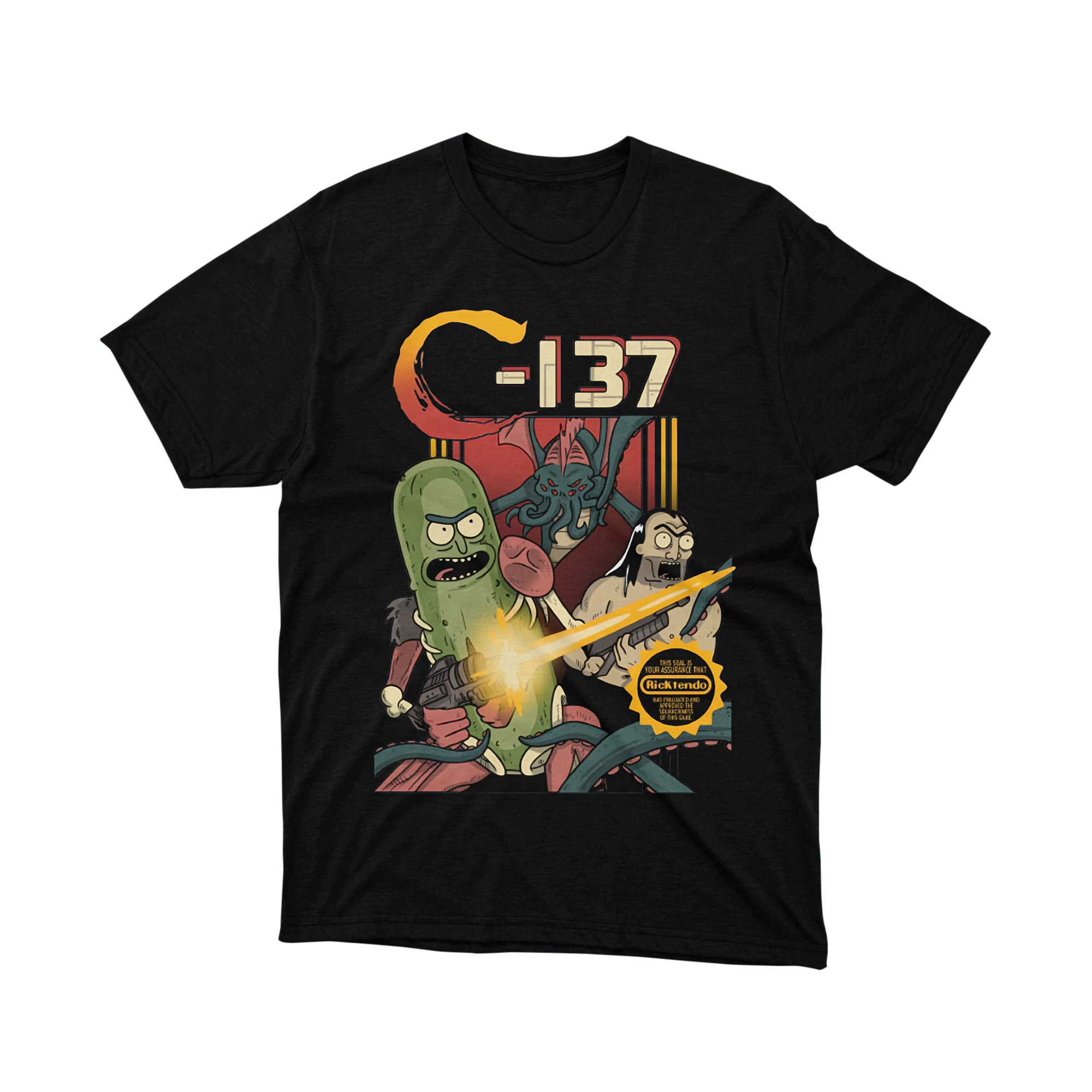 Rick and Morty Pickle Rick C-137 Ricktendo Game T Shirt