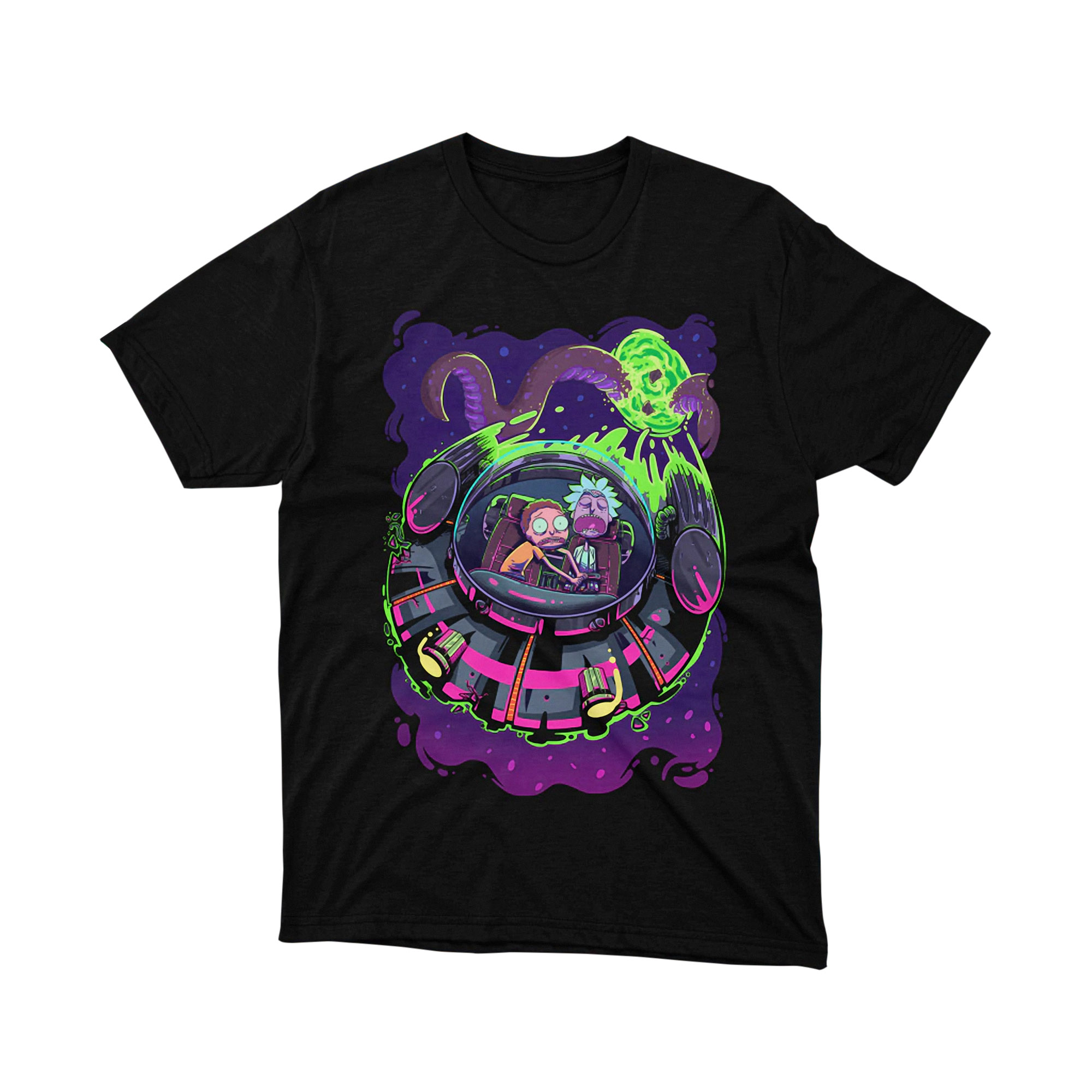Rick and Morty Rick and Morty UFO Space Adventure T Shirt
