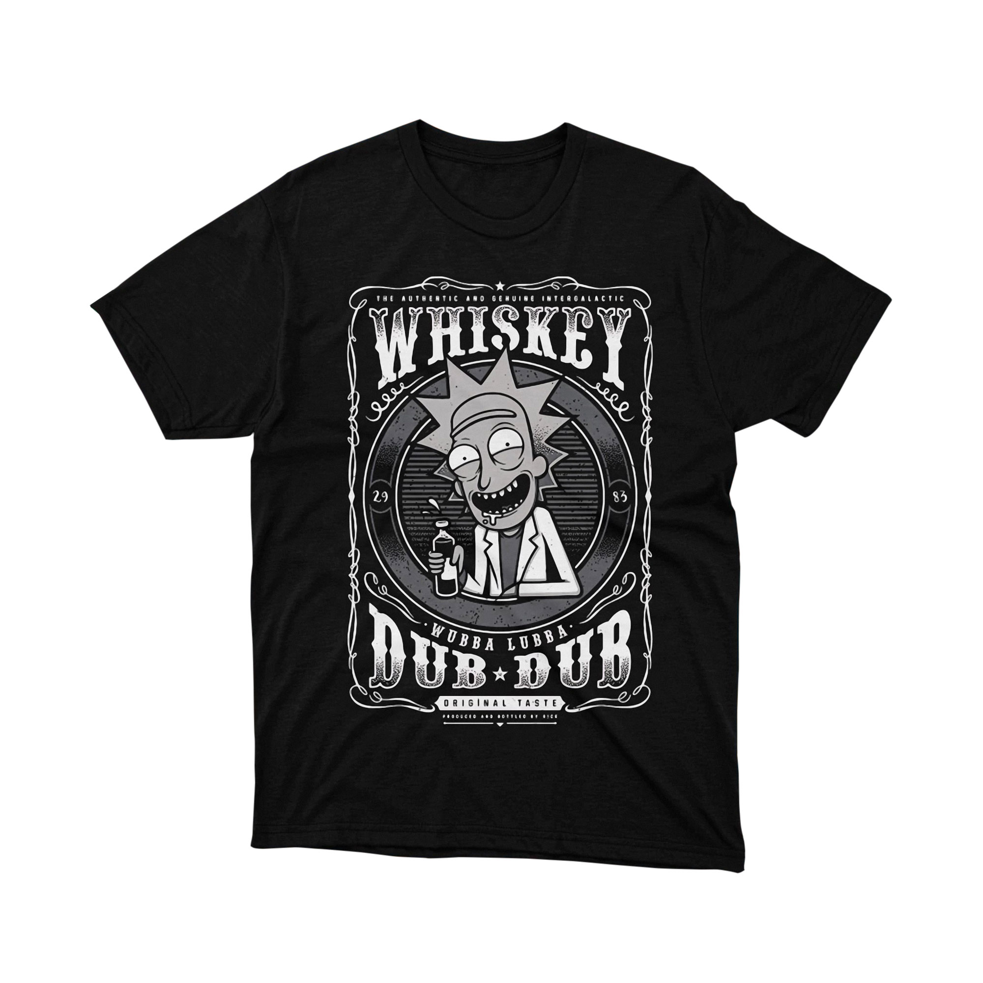 Rick and Morty Rick Sanchez Wubba Lubba Dub Dub Whiskey T Shirt