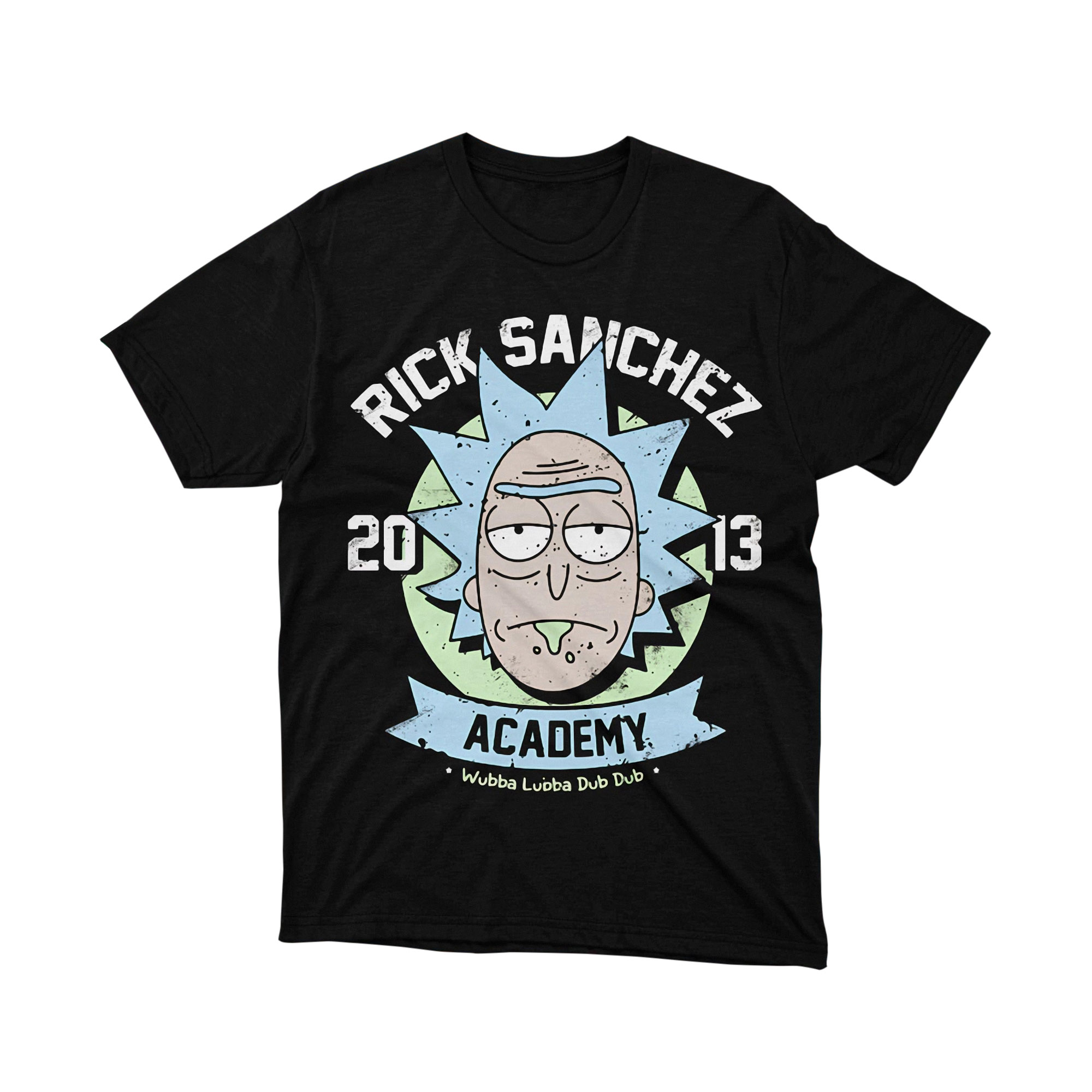 Rick Sanchez Academy Graduation Parody T Shirt Wubba Lubba Dub Dub White Unisex